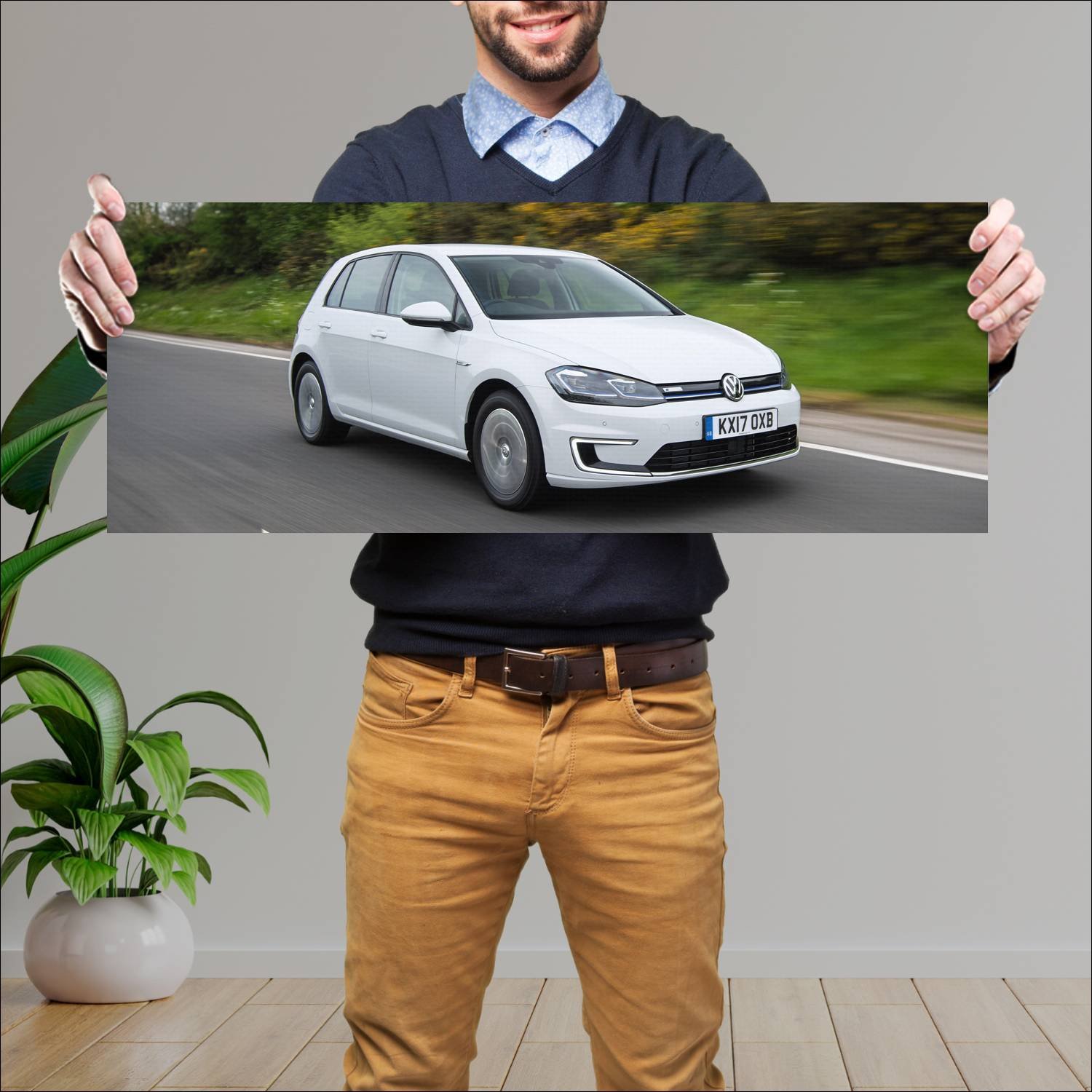 Cuadro grande 30x80cm 2017 volkswagen e golf uk 66 440 Volkswagen