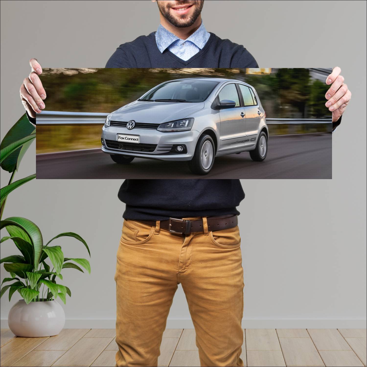 Cuadro grande 30x80cm 2017 volkswagen fox connect 441 Volkswagen