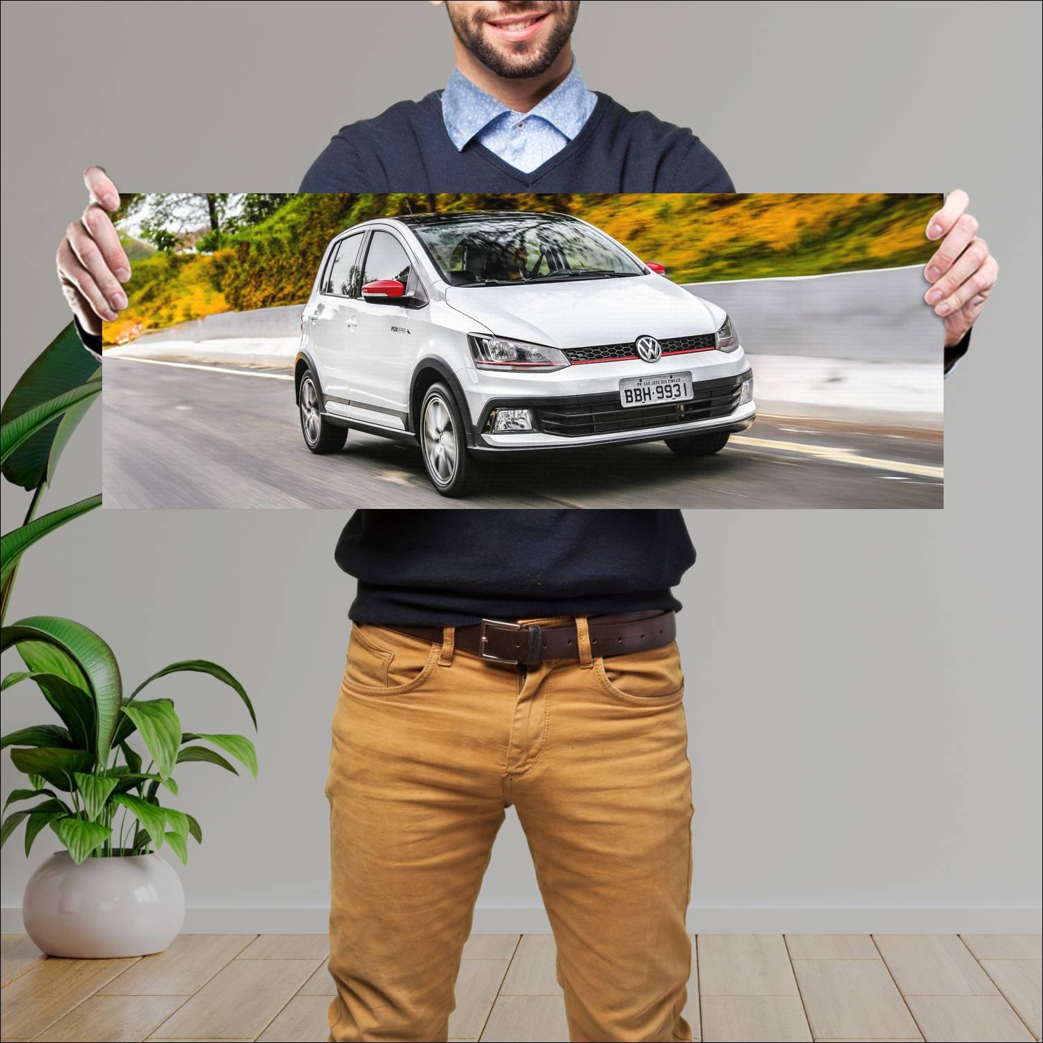 Cuadro grande 30x80cm 2017 volkswagen fox pepper 5 442 Volkswagen