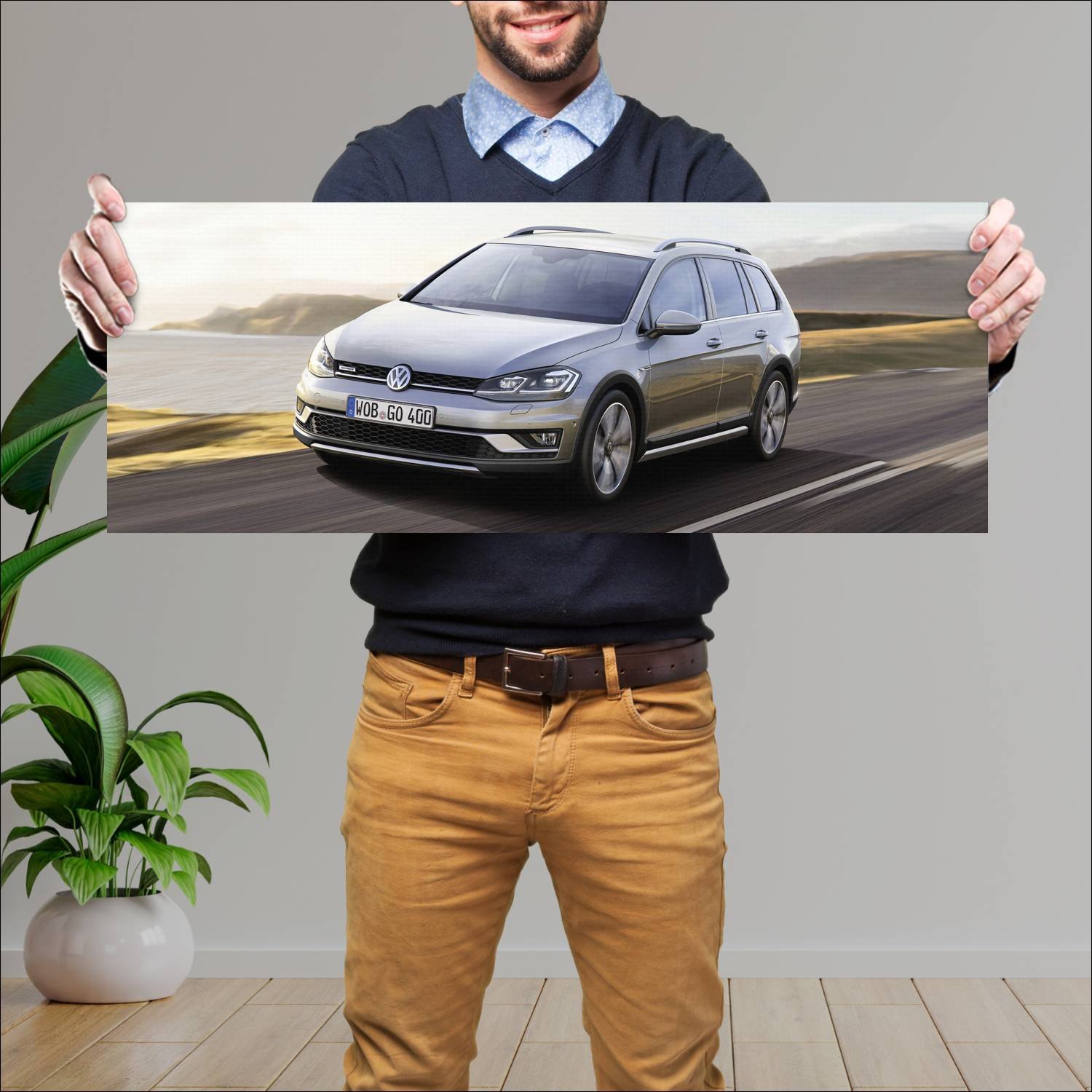 Cuadro grande 30x80cm 2017 volkswagen golf alltrac 450 Volkswagen