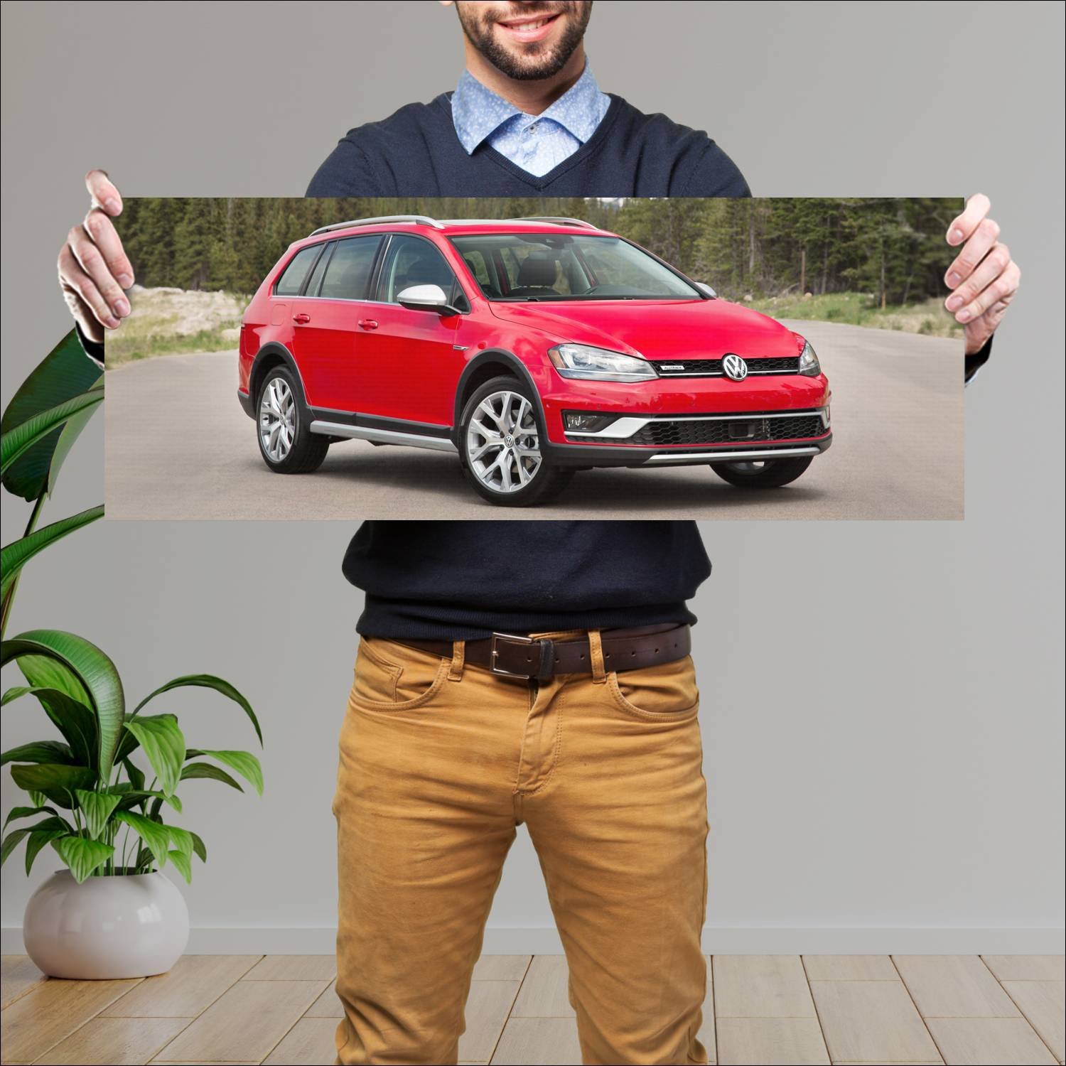 Cuadro grande 30x80cm 2017 volkswagen golf alltrac 454 Volkswagen