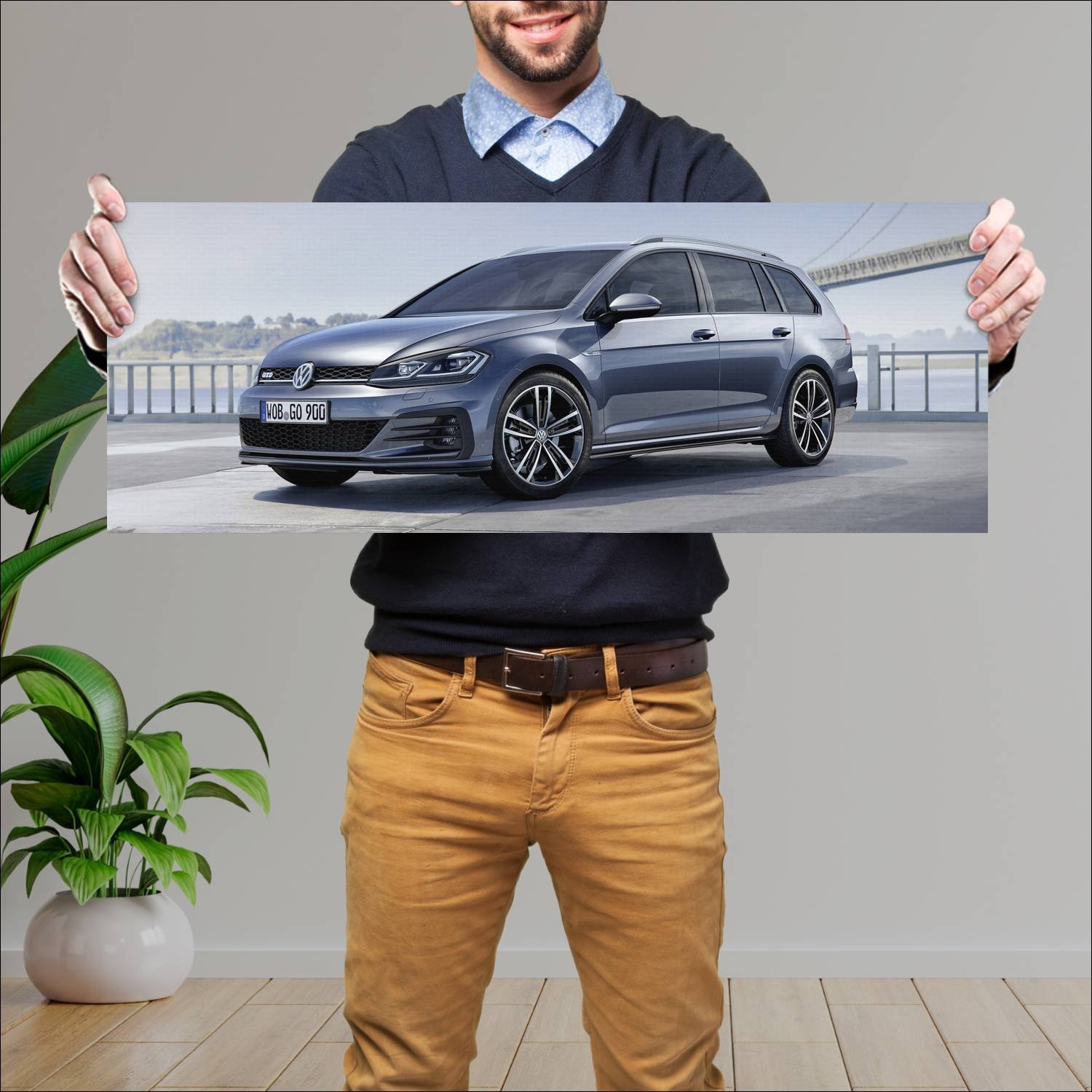 Cuadro grande 30x80cm 2017 volkswagen golf gtd var 460 Volkswagen