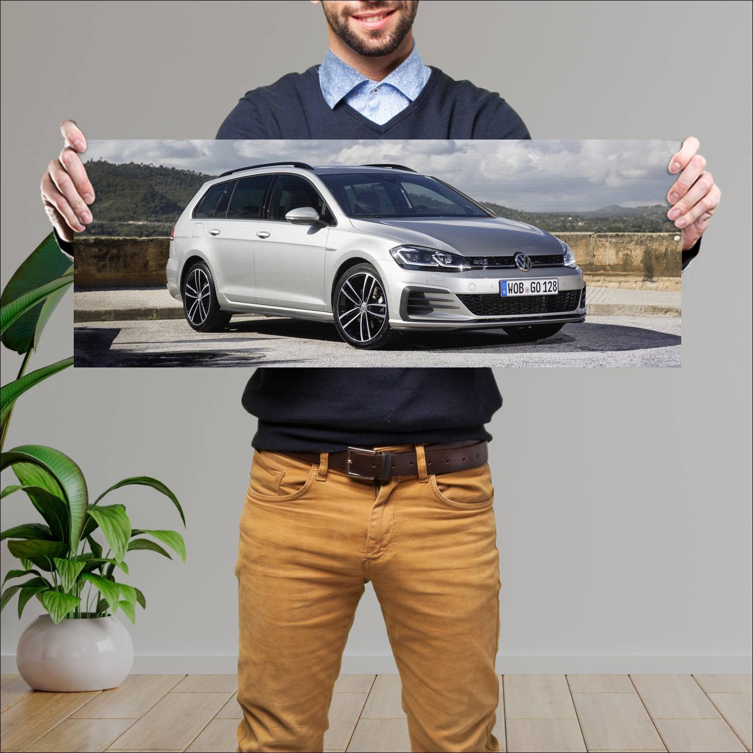 Cuadro grande 30x80cm 2017 volkswagen golf gtd var 461 Volkswagen