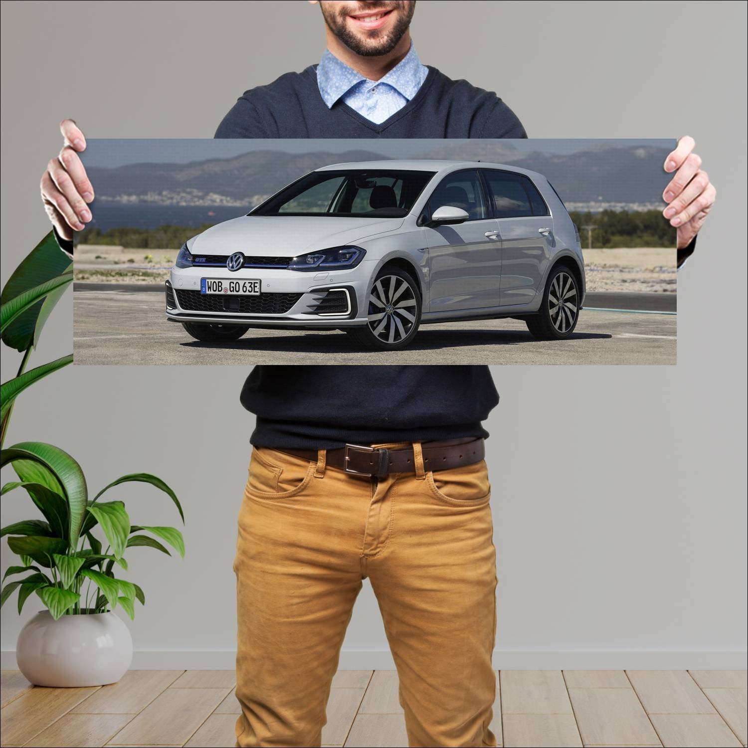 Cuadro grande 30x80cm 2017 volkswagen golf gte 5 d 462 Volkswagen