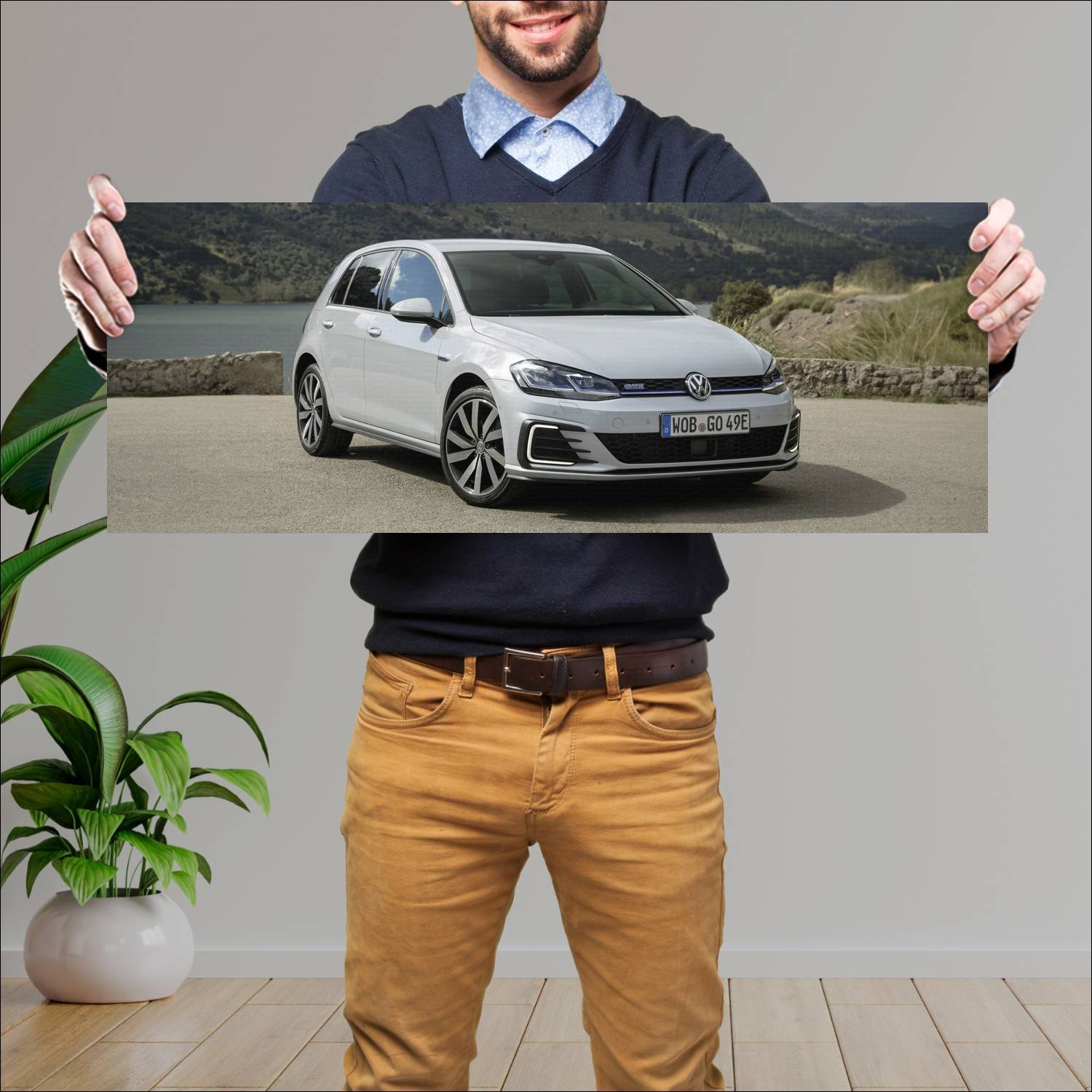 Cuadro grande 30x80cm 2017 volkswagen golf gte 5 d 463 Volkswagen