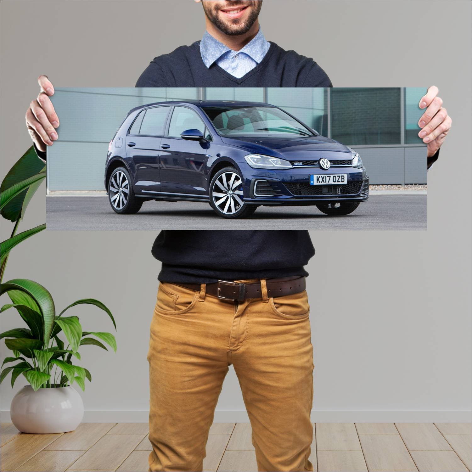 Cuadro grande 30x80cm 2017 volkswagen golf gte 5 d 464 Volkswagen