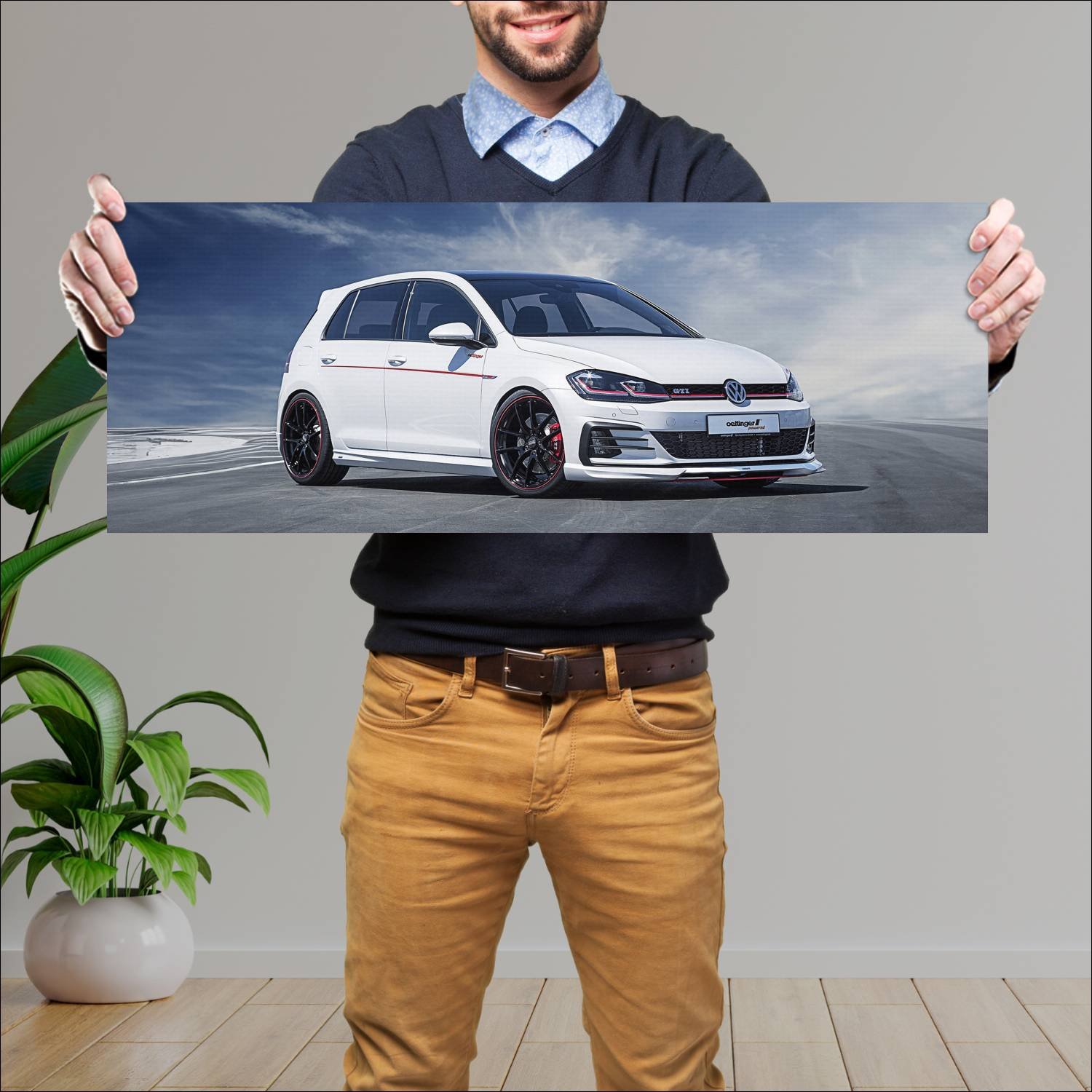 Cuadro grande 30x80cm 2017 volkswagen golf gti by 469 Volkswagen