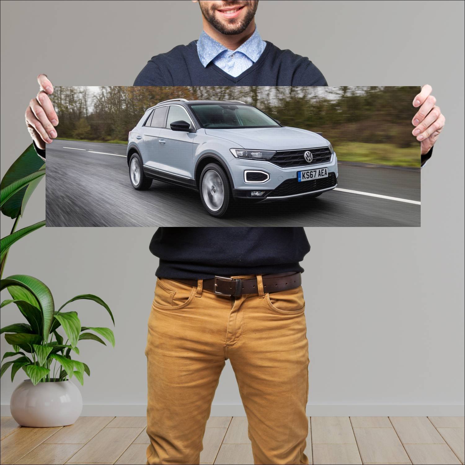 Cuadro grande 30x80cm 2017 volkswagen t roc uk 752 513 Volkswagen