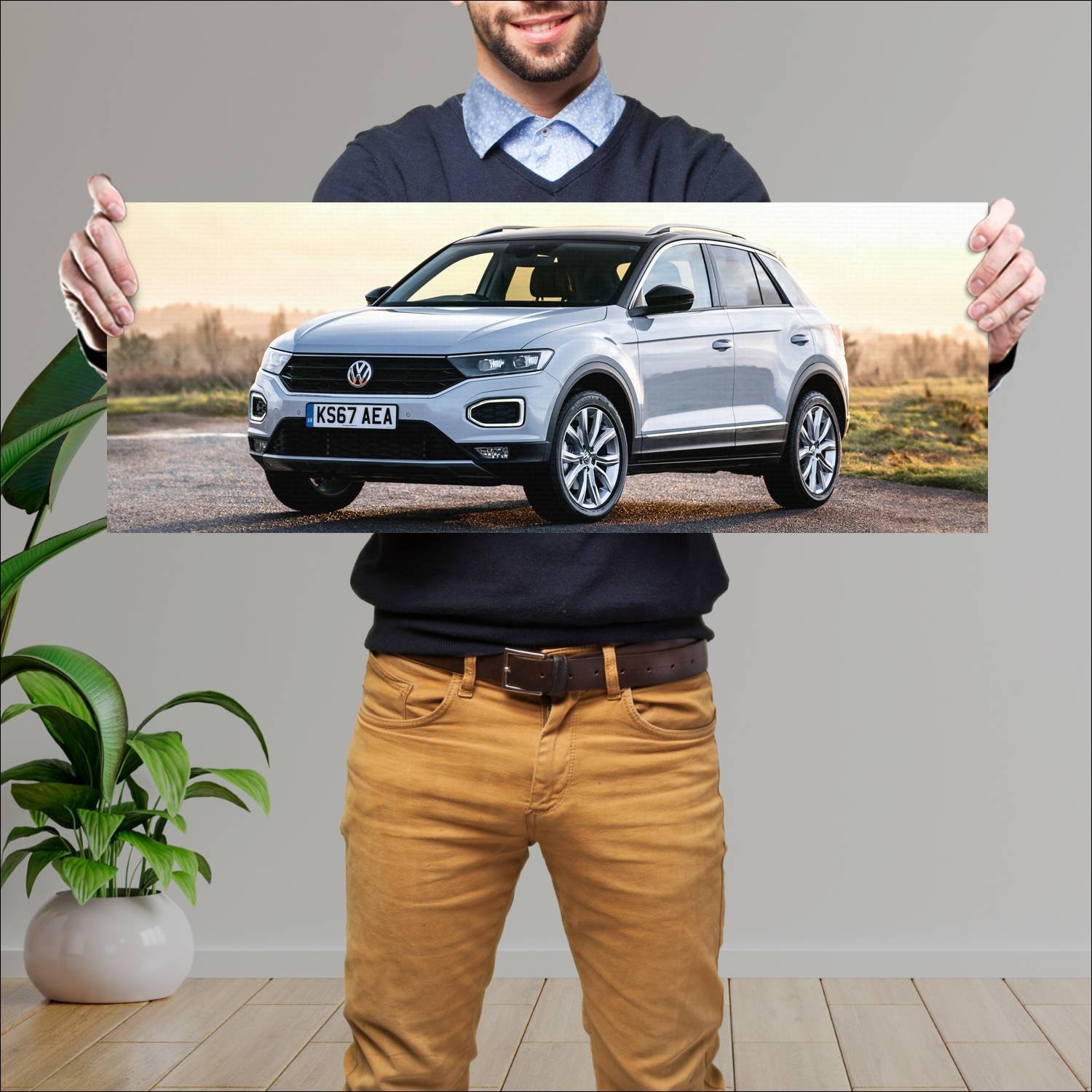 Cuadro grande 30x80cm 2017 volkswagen t roc uk 752 514 Volkswagen