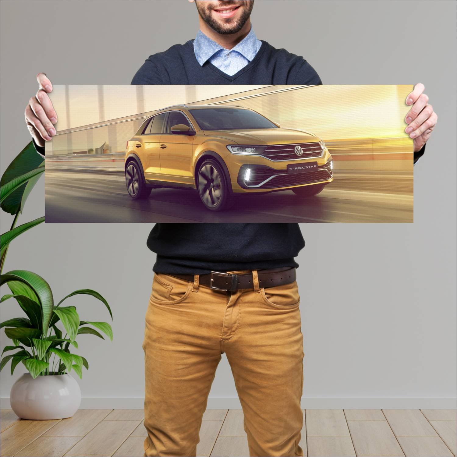 Cuadro grande 30x80cm 2017 volkswagen t rocstar co 516 Volkswagen