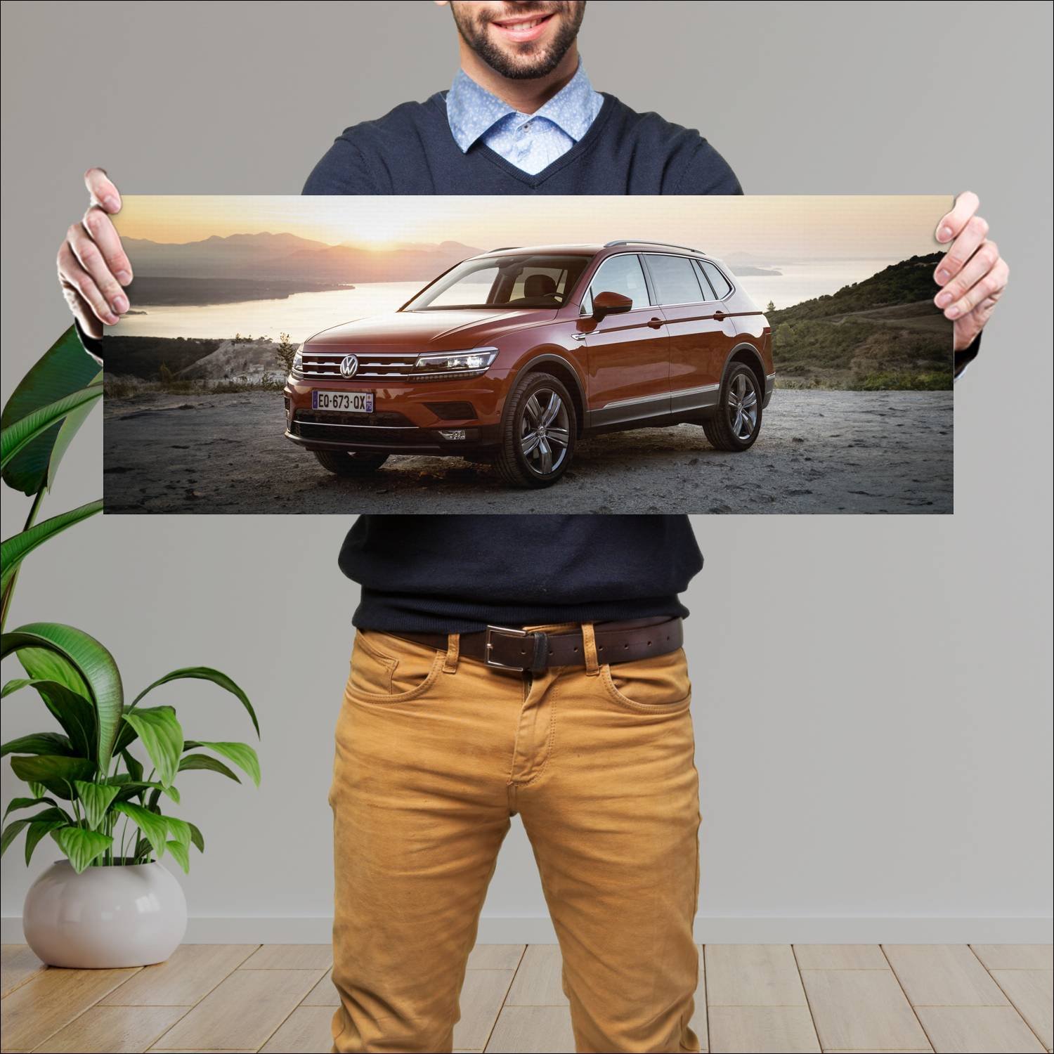 Cuadro grande 30x80cm 2017 volkswagen tiguan allsp 521 Volkswagen