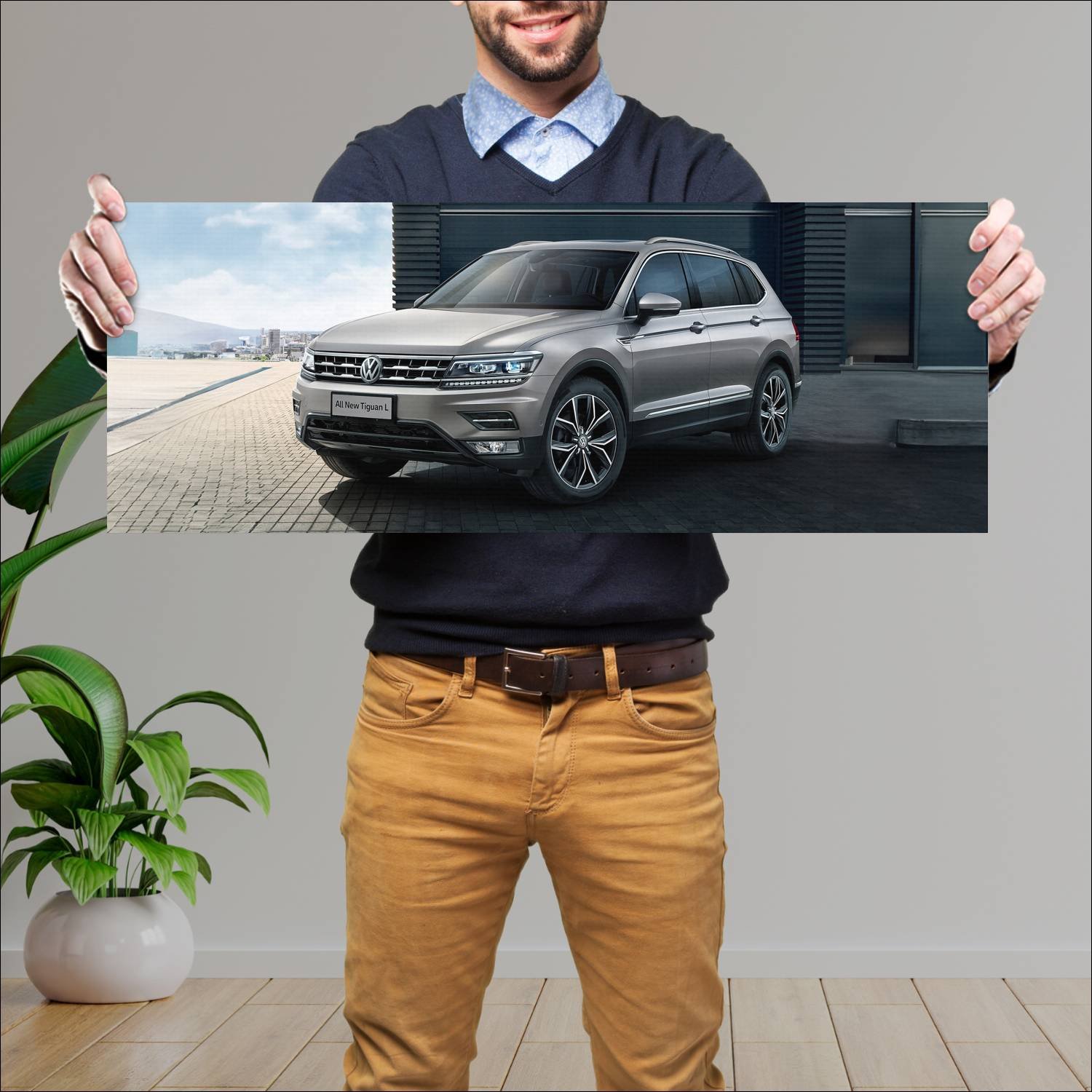 Cuadro grande 30x80cm 2017 volkswagen tiguan l cn 524 Volkswagen