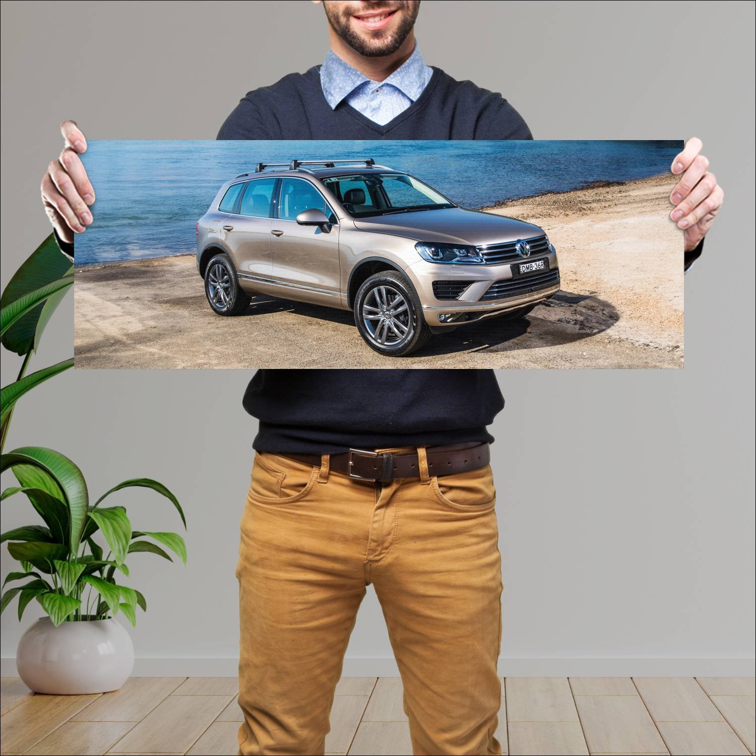 Cuadro grande 30x80cm 2017 volkswagen touareg adve 526 Volkswagen