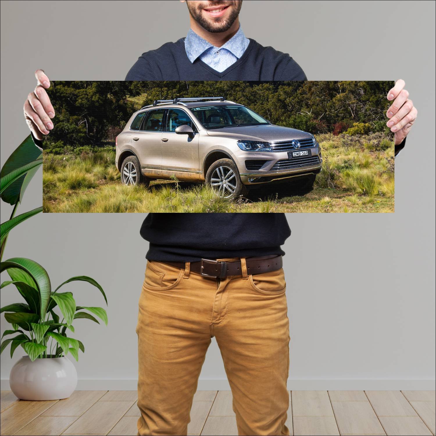 Cuadro grande 30x80cm 2017 volkswagen touareg adve 527 Volkswagen