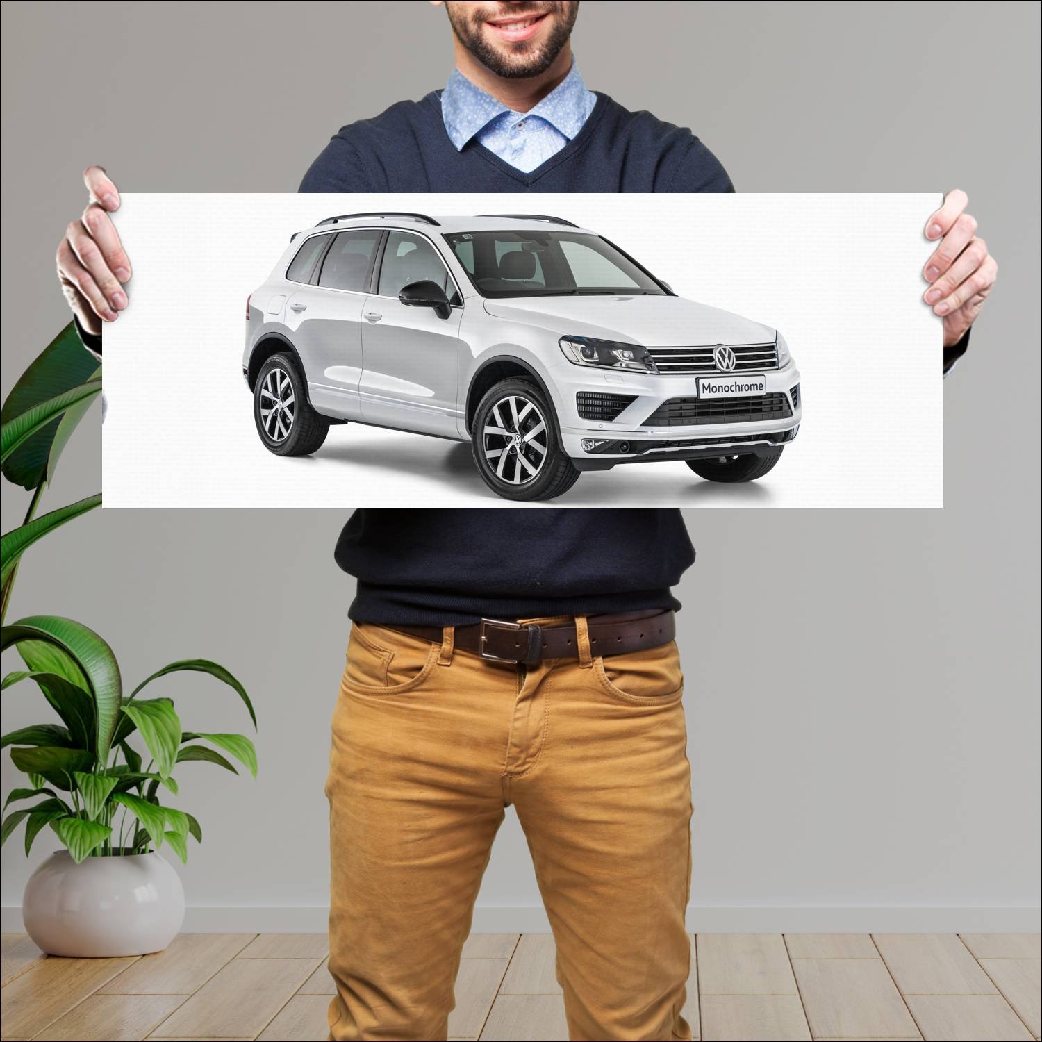 Cuadro grande 30x80cm 2017 volkswagen touareg mono 528 Volkswagen