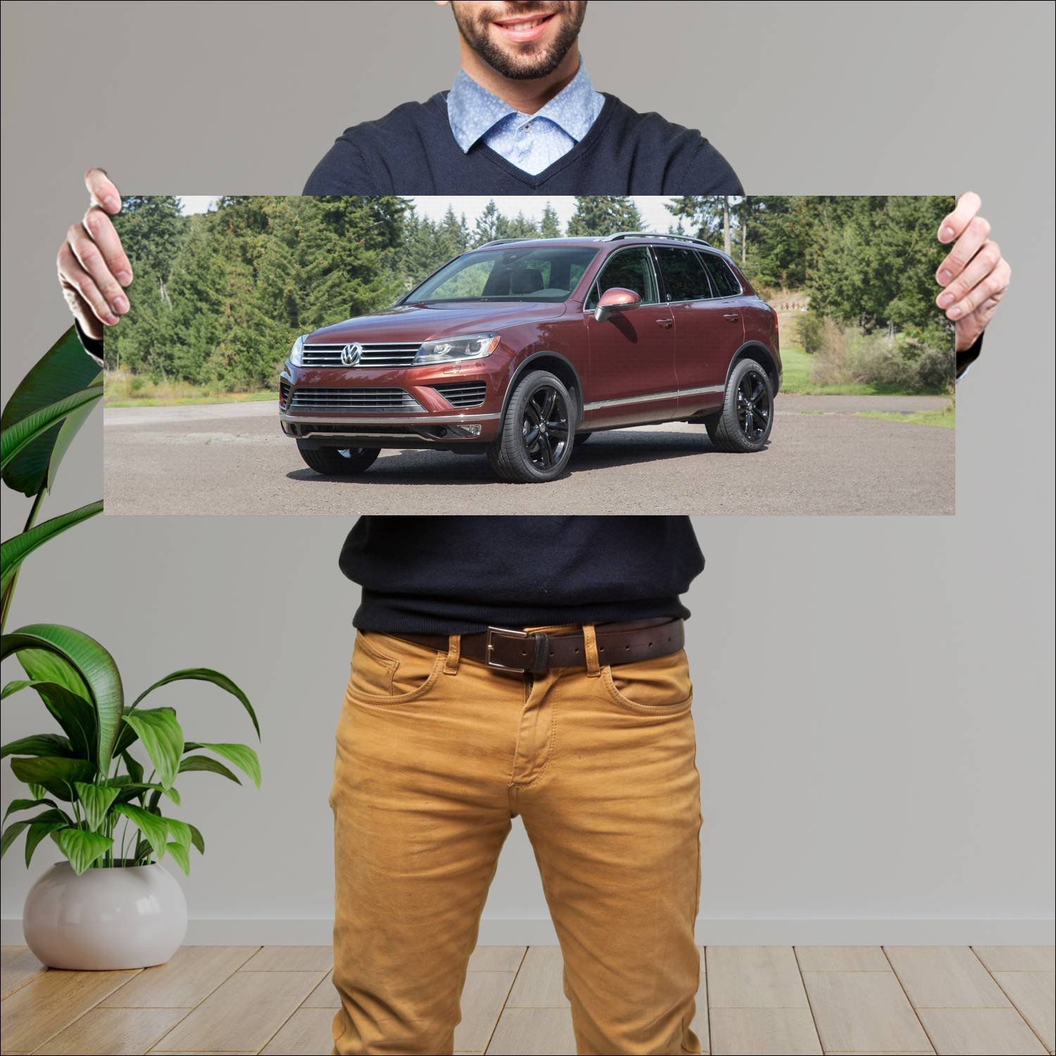 Cuadro grande 30x80cm 2017 volkswagen touareg wolf 530 Volkswagen