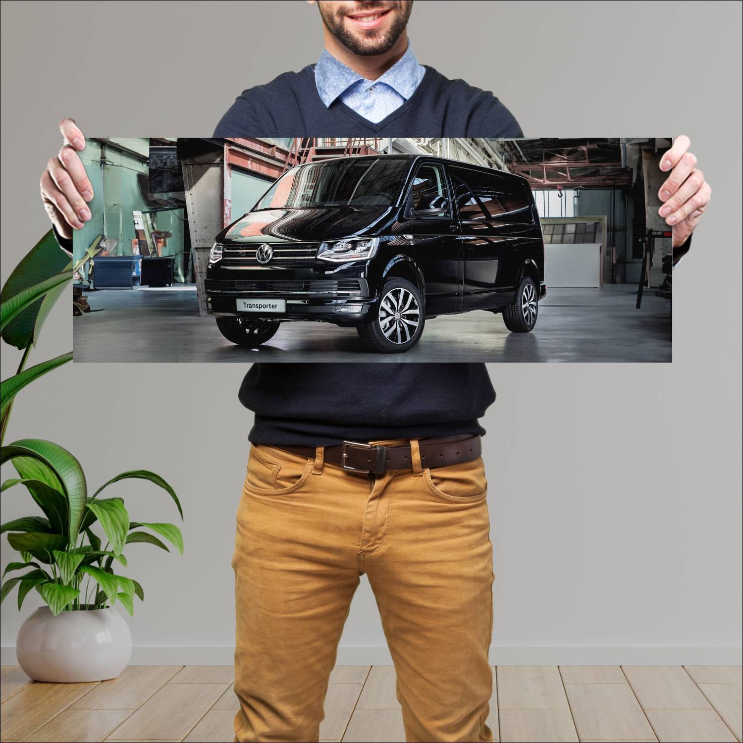 Cuadro grande 30x80cm 2017 volkswagen transporter 531 Volkswagen
