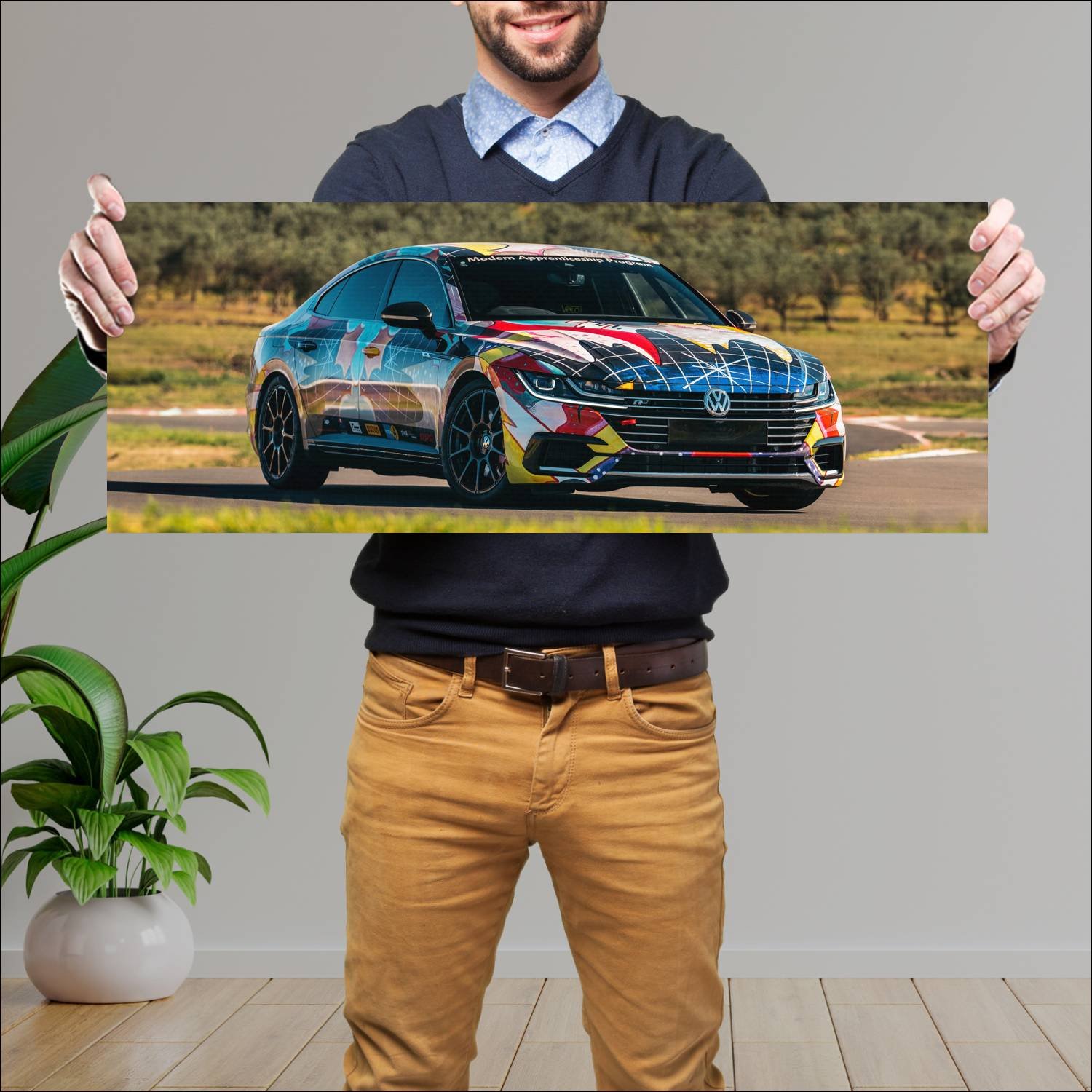Cuadro grande 30x80cm 2018 volkswagen art3on au 80 535 Volkswagen