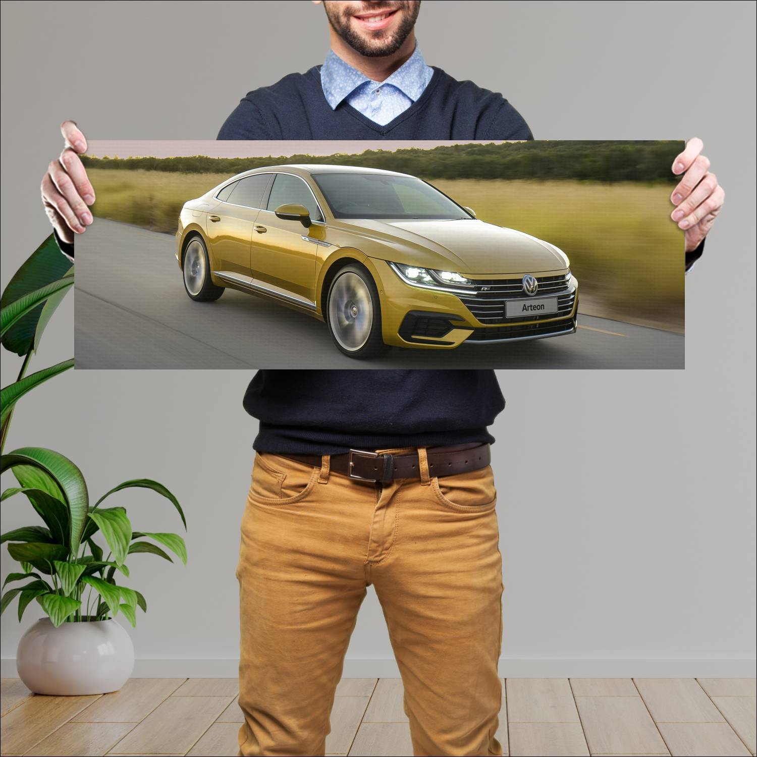 Cuadro grande 30x80cm 2018 volkswagen arteon r lin 537 Volkswagen