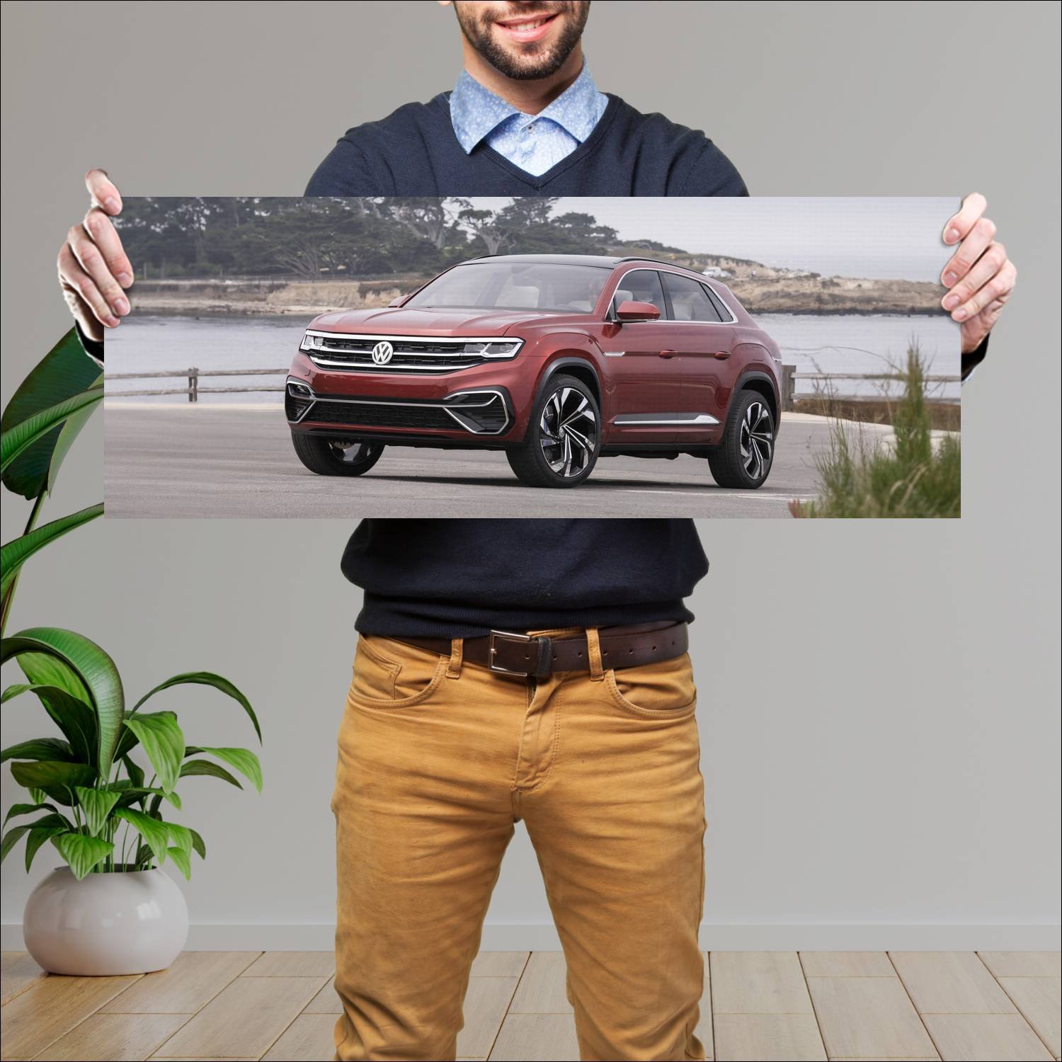 Cuadro grande 30x80cm 2018 volkswagen atlas cross 540 Volkswagen