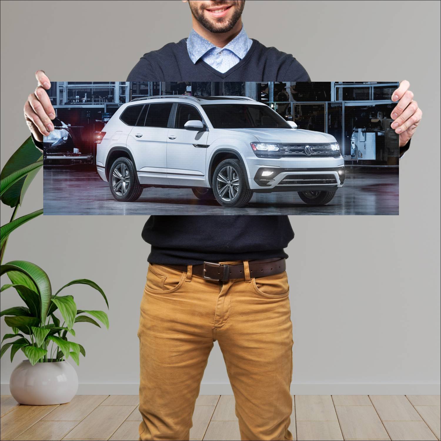 Cuadro grande 30x80cm 2018 volkswagen atlas r line 541 Volkswagen