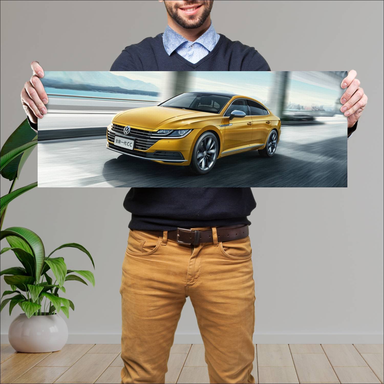 Cuadro grande 30x80cm 2018 volkswagen cc cn auto 543 Volkswagen