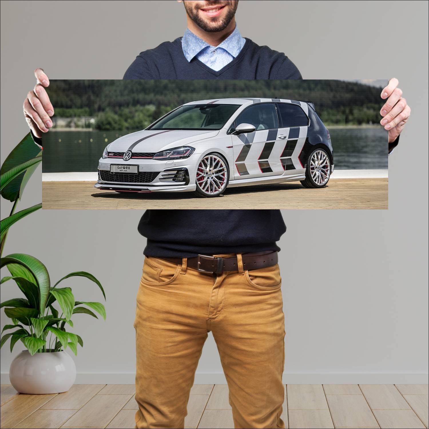 Cuadro grande 30x80cm 2018 volkswagen golf gti nex 555 Volkswagen