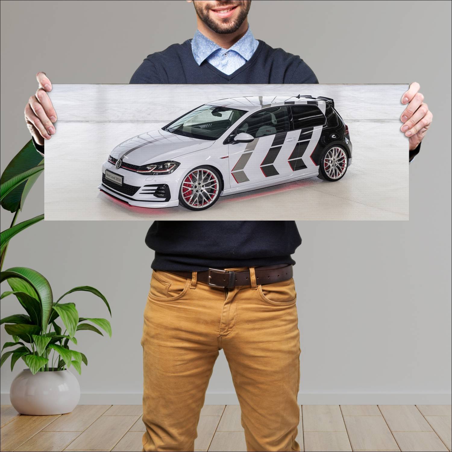 Cuadro grande 30x80cm 2018 volkswagen golf gti nex 556 Volkswagen