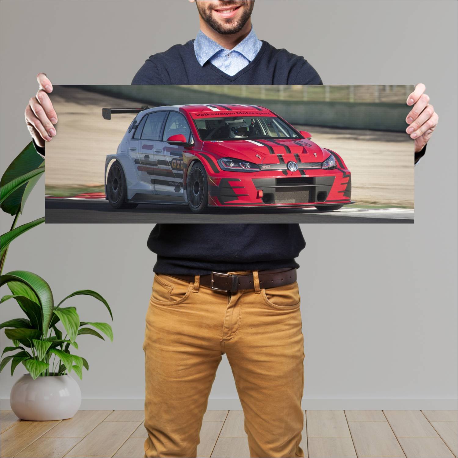 Cuadro grande 30x80cm 2018 volkswagen golf gti tcr 559 Volkswagen