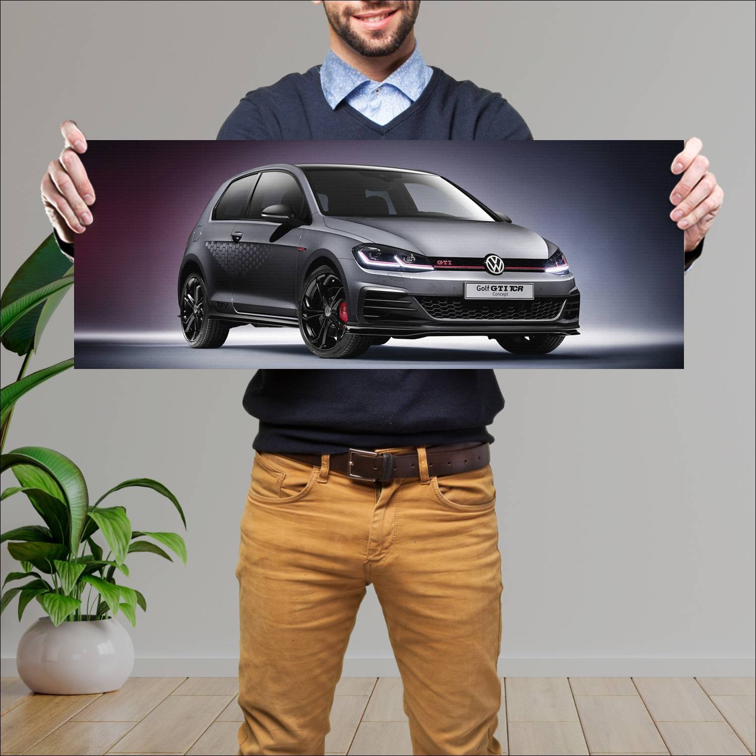 Cuadro grande 30x80cm 2018 volkswagen golf gti tcr 560 Volkswagen