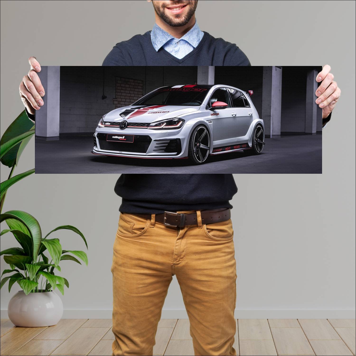 Cuadro grande 30x80cm 2018 volkswagen golf gti tcr 561 Volkswagen