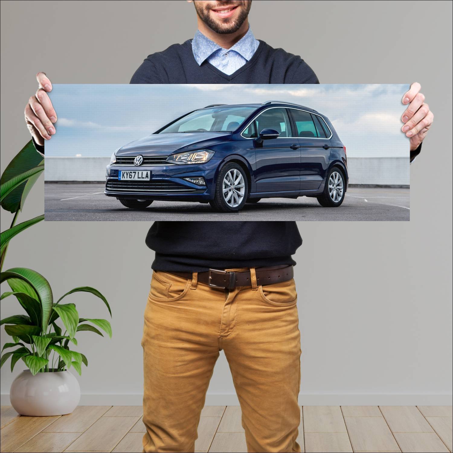 Cuadro grande 30x80cm 2018 volkswagen golf sv uk 7 569 Volkswagen