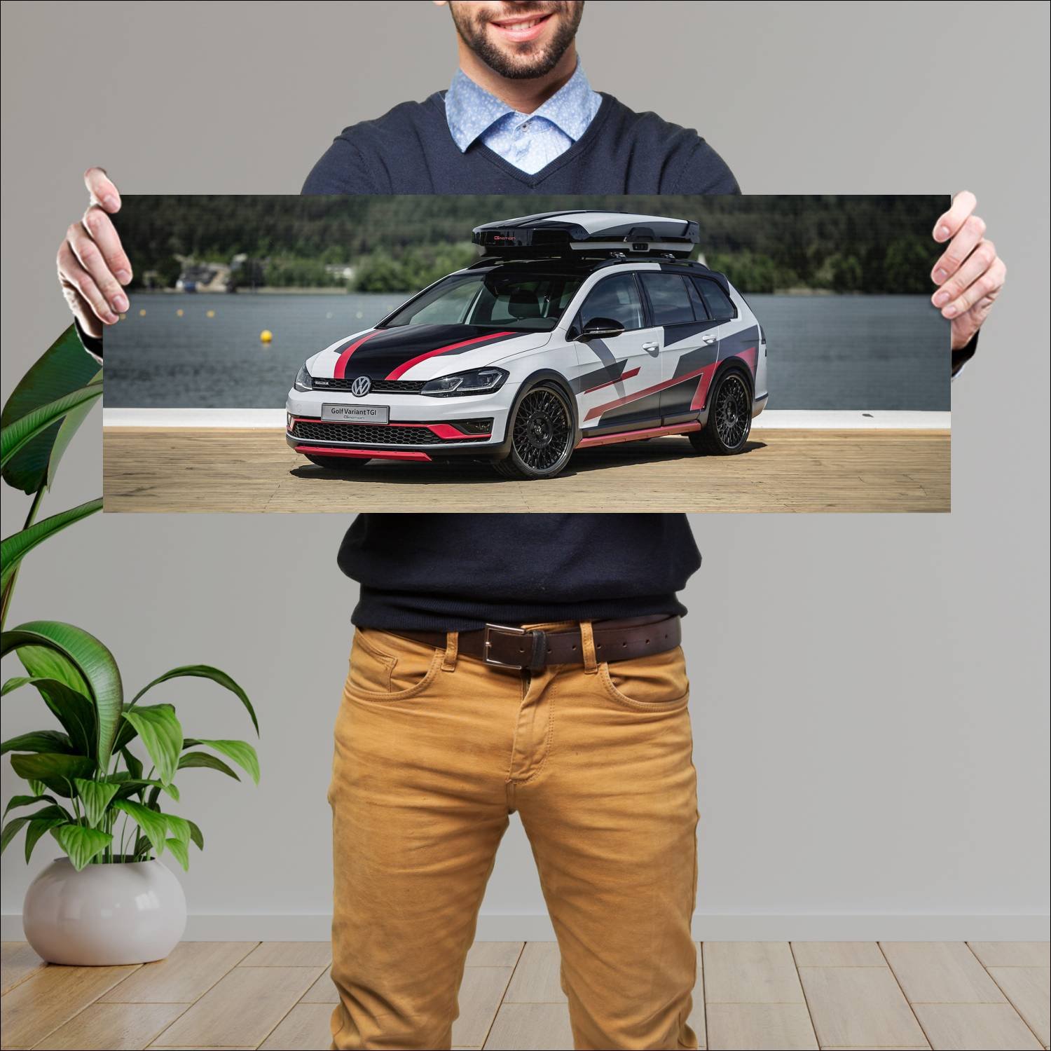 Cuadro grande 30x80cm 2018 volkswagen golf variant 570 Volkswagen