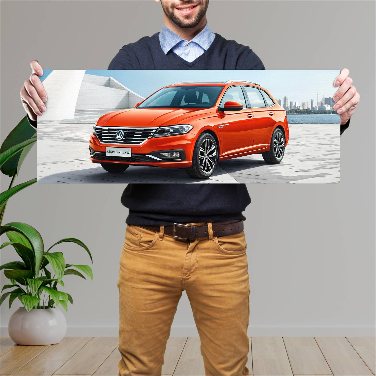 Cuadro grande 30x80cm 2018 volkswagen gran lavida 572 Volkswagen