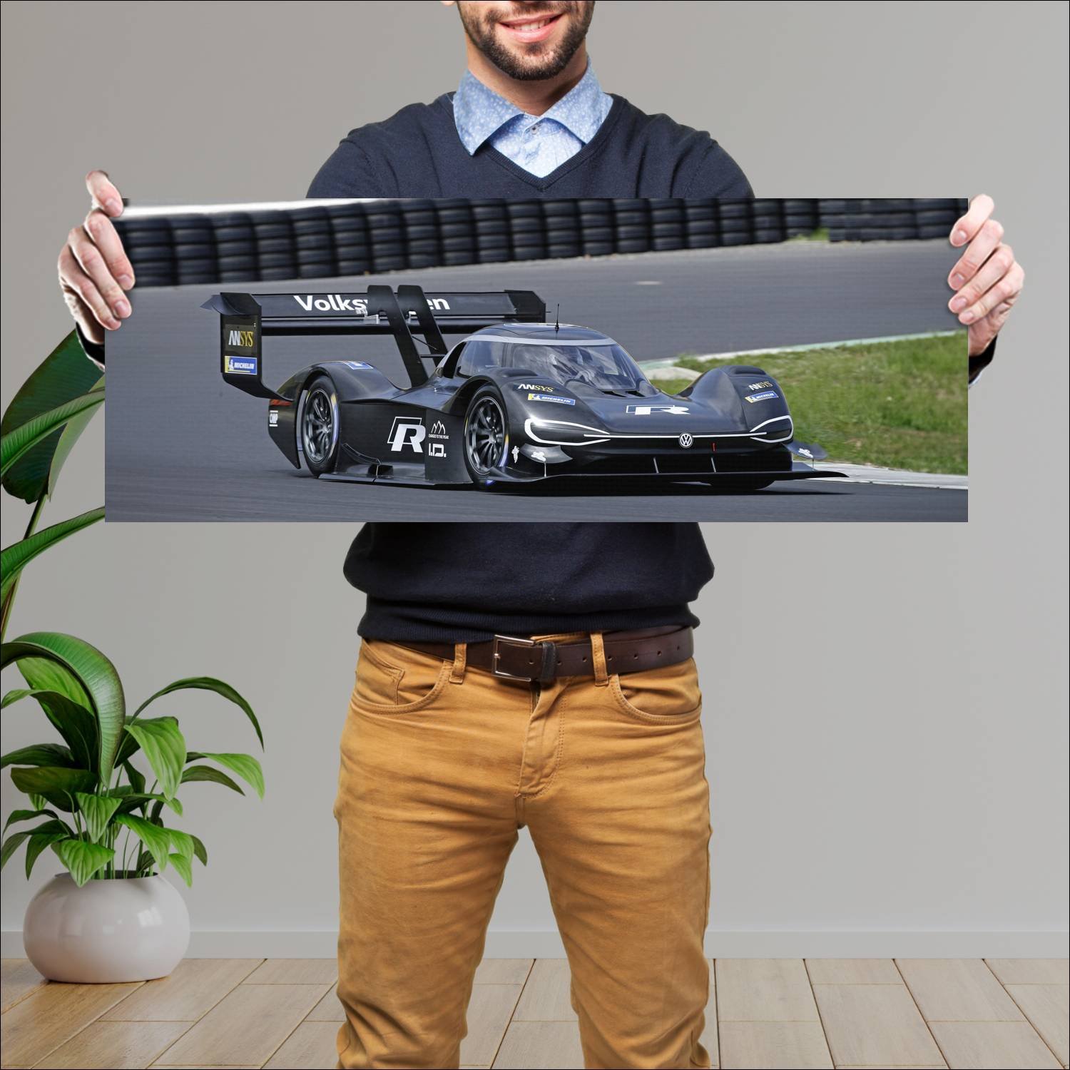 Cuadro grande 30x80cm 2018 volkswagen id r pikes p 574 Volkswagen