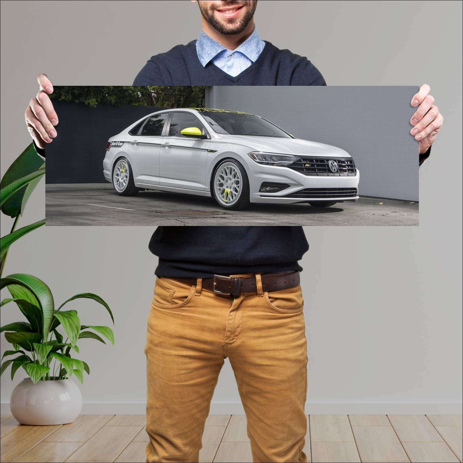 Cuadro grande 30x80cm 2018 volkswagen jetta r line 577 Volkswagen