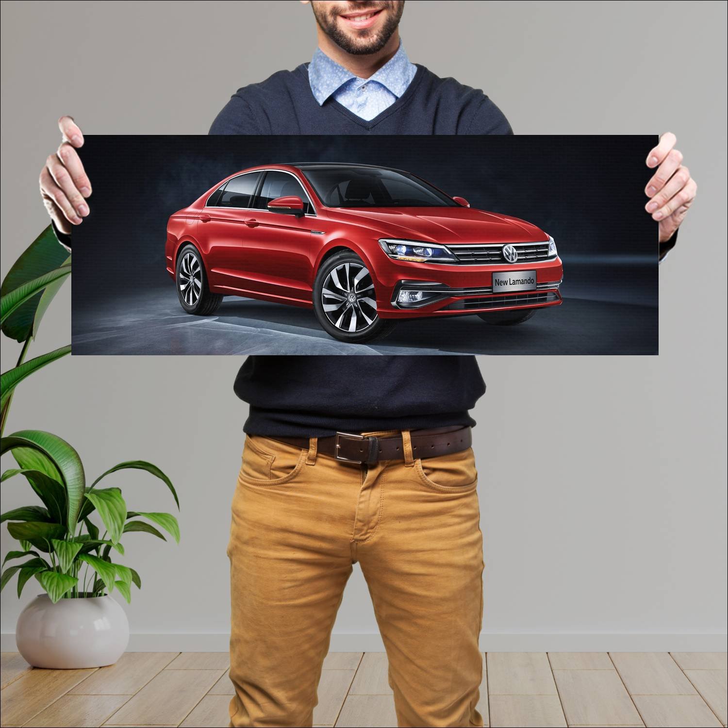 Cuadro grande 30x80cm 2018 volkswagen lamando Volkswagen