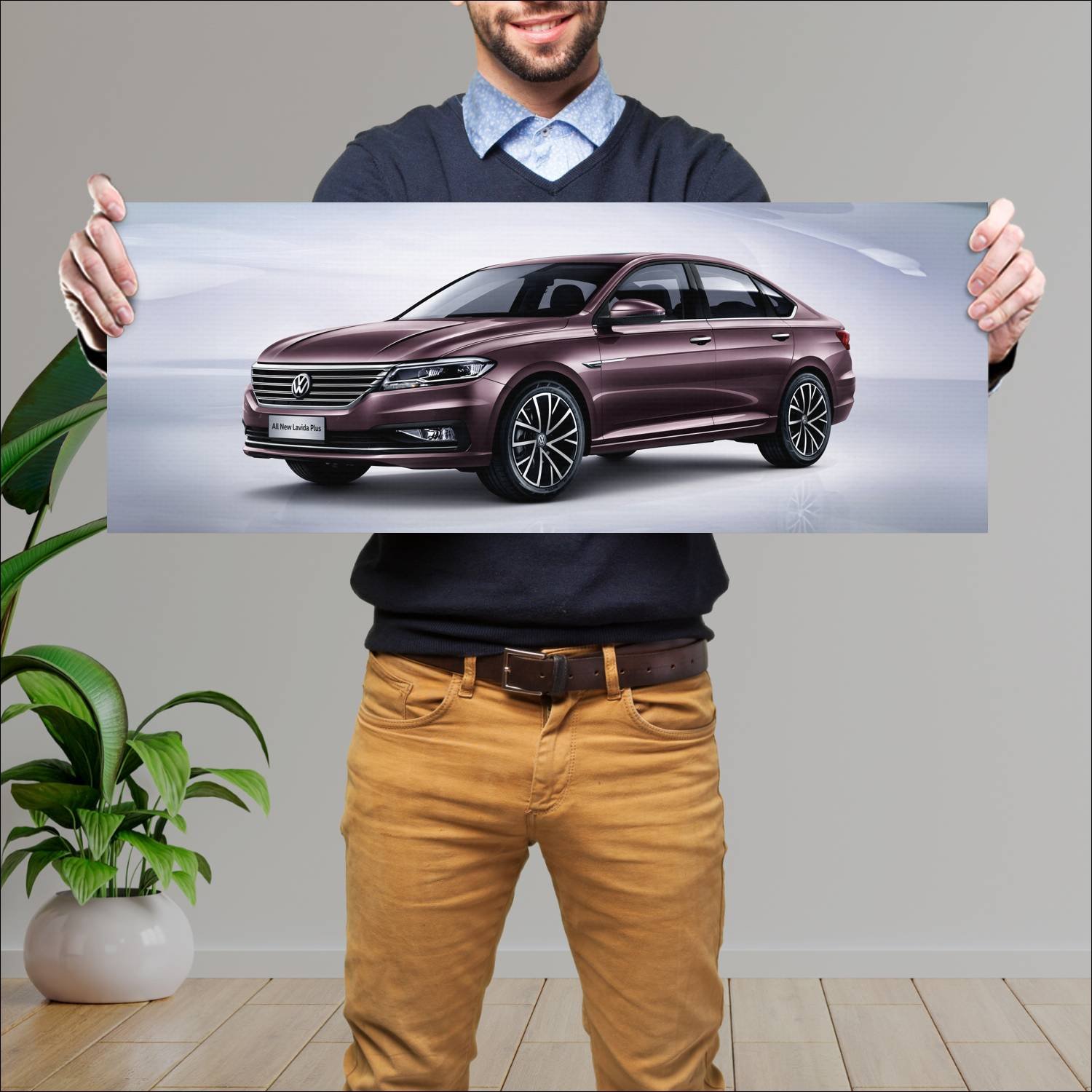 Cuadro grande 30x80cm 2018 volkswagen lavida plus 580 Volkswagen