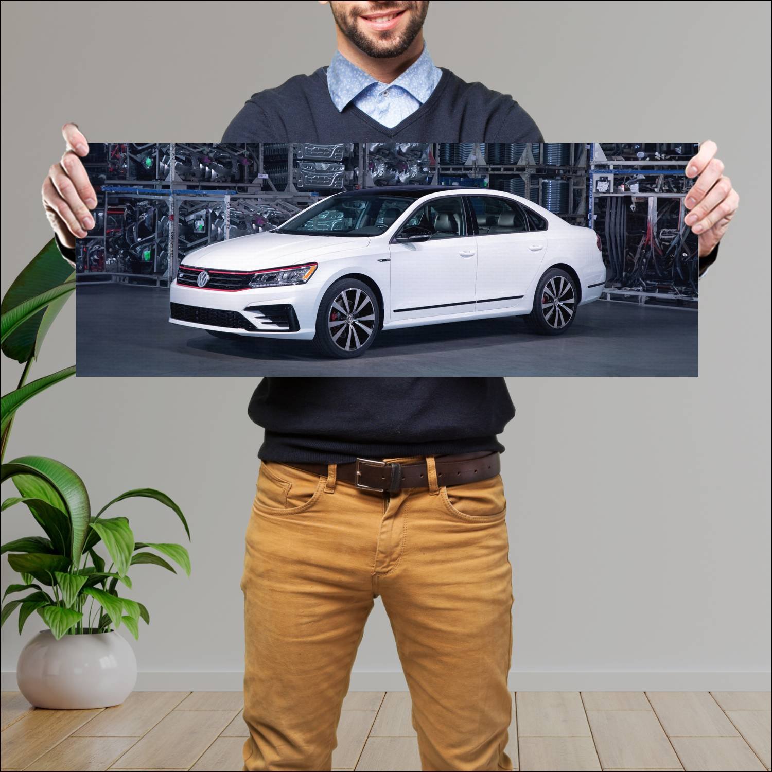 Cuadro grande 30x80cm 2018 volkswagen passat gt us 582 Volkswagen
