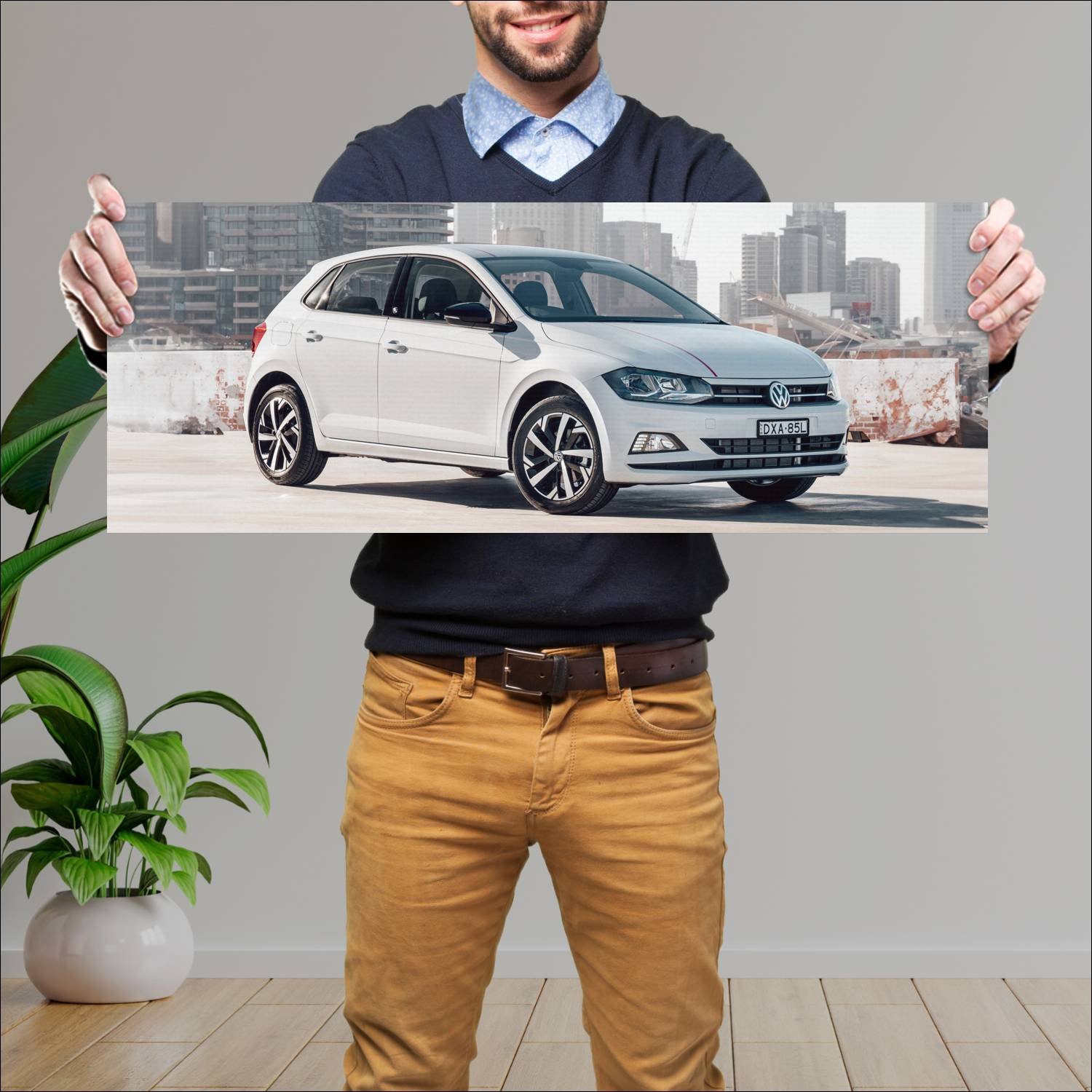 Cuadro grande 30x80cm 2018 volkswagen polo beats 5 586 Volkswagen