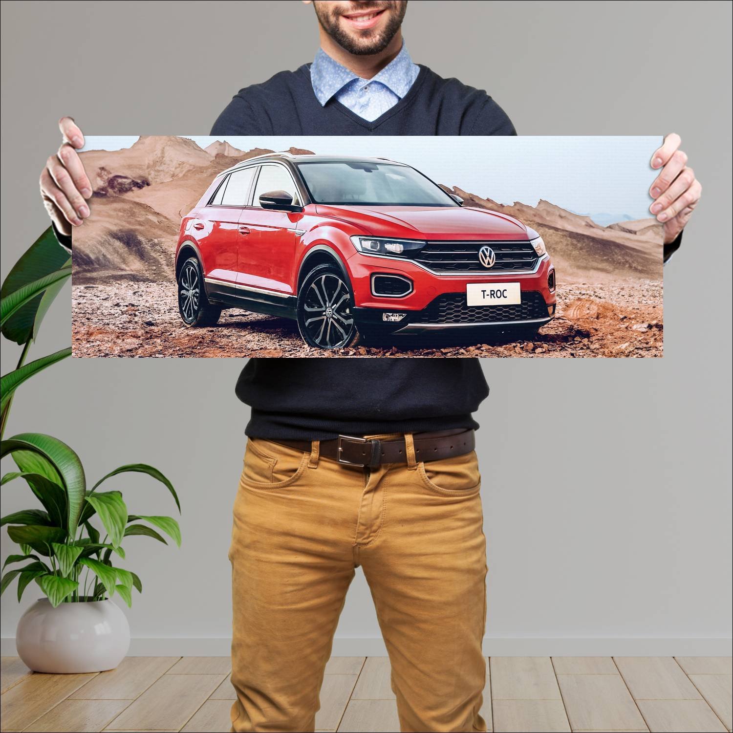 Cuadro grande 30x80cm 2018 volkswagen t roc cn 776 601 Volkswagen