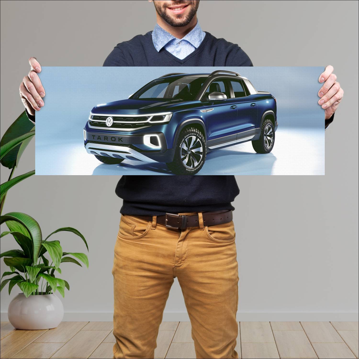 Cuadro grande 30x80cm 2018 volkswagen tarok concep 603 Volkswagen