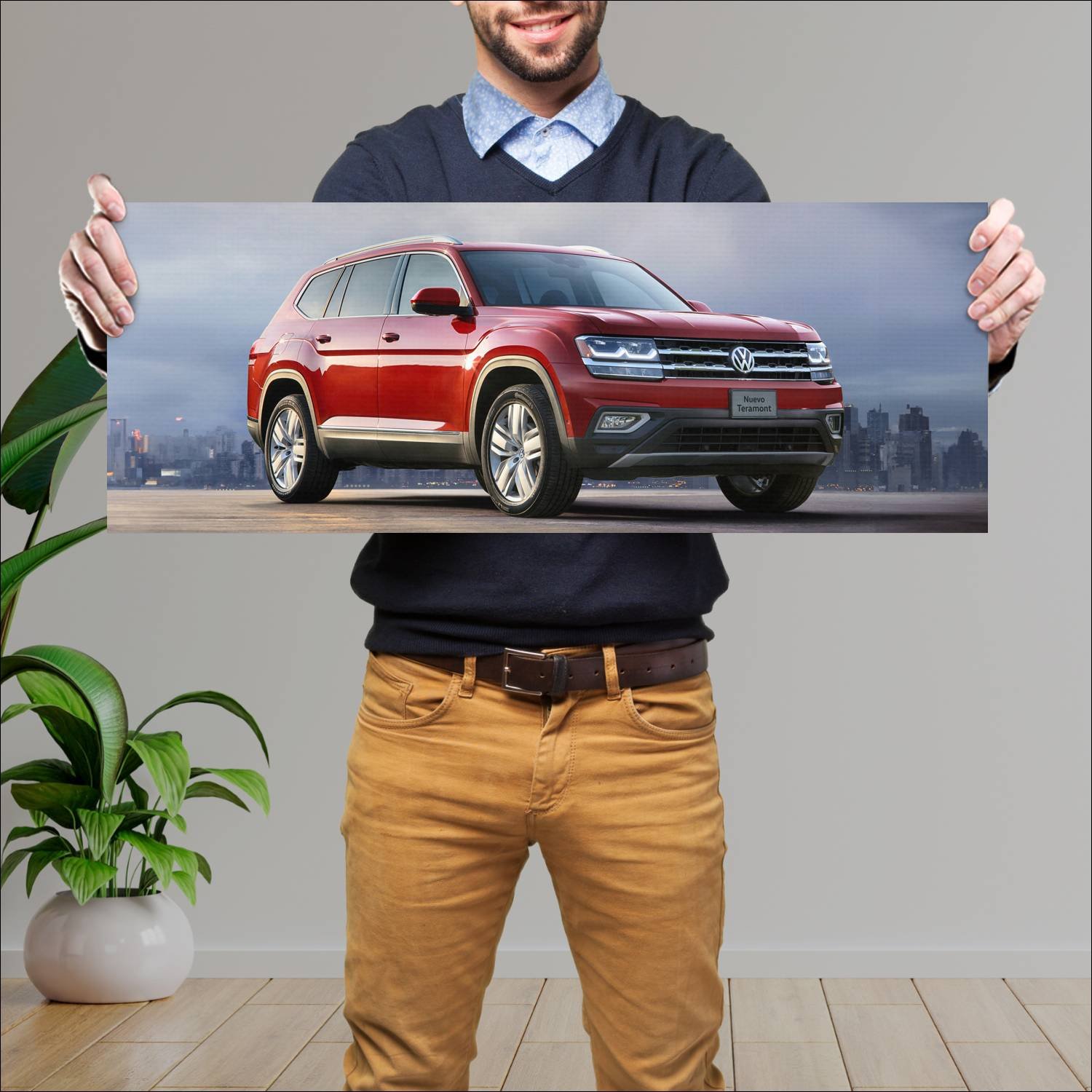 Cuadro grande 30x80cm 2018 volkswagen teramont mx 604 Volkswagen