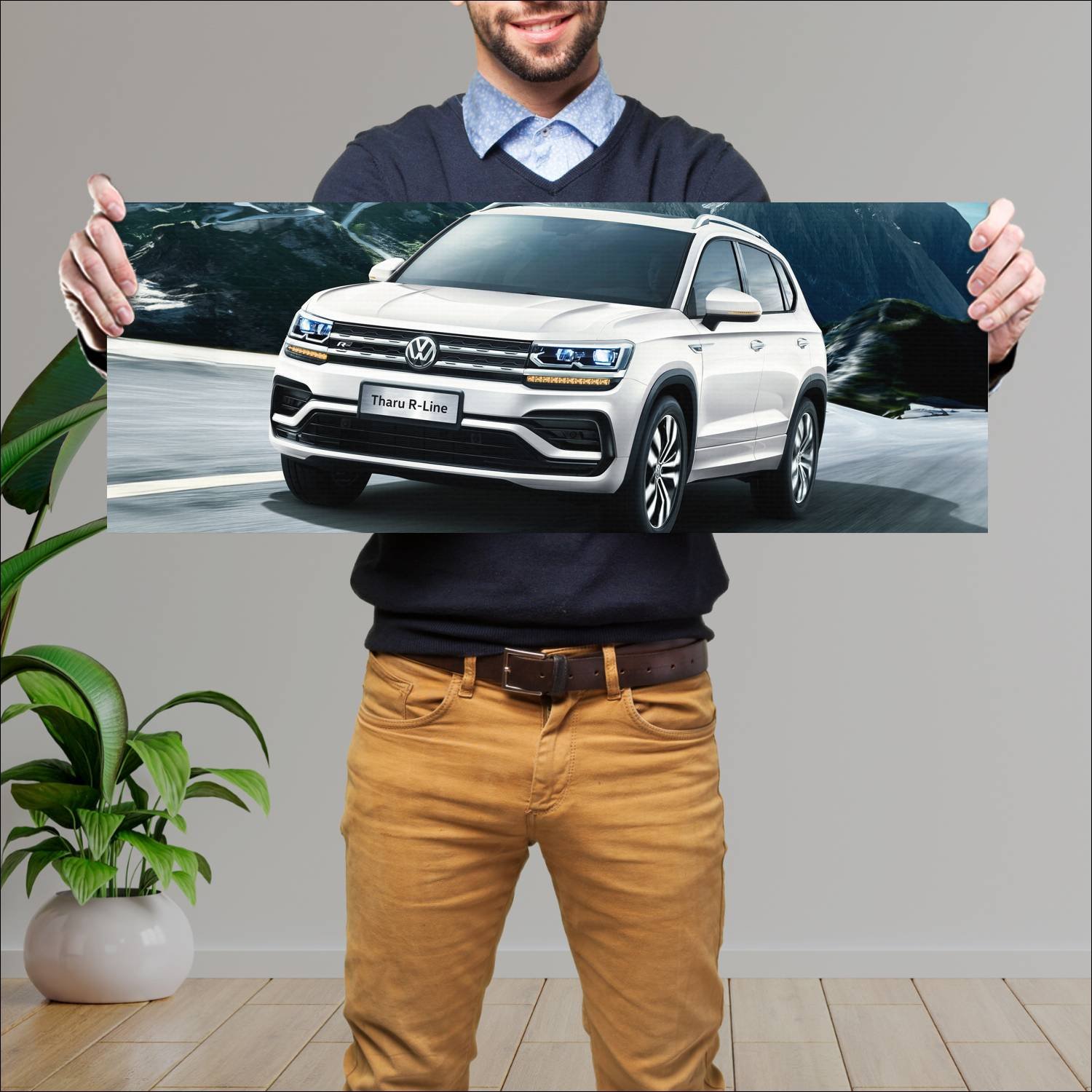 Cuadro grande 30x80cm 2018 volkswagen tharu r line 607 Volkswagen