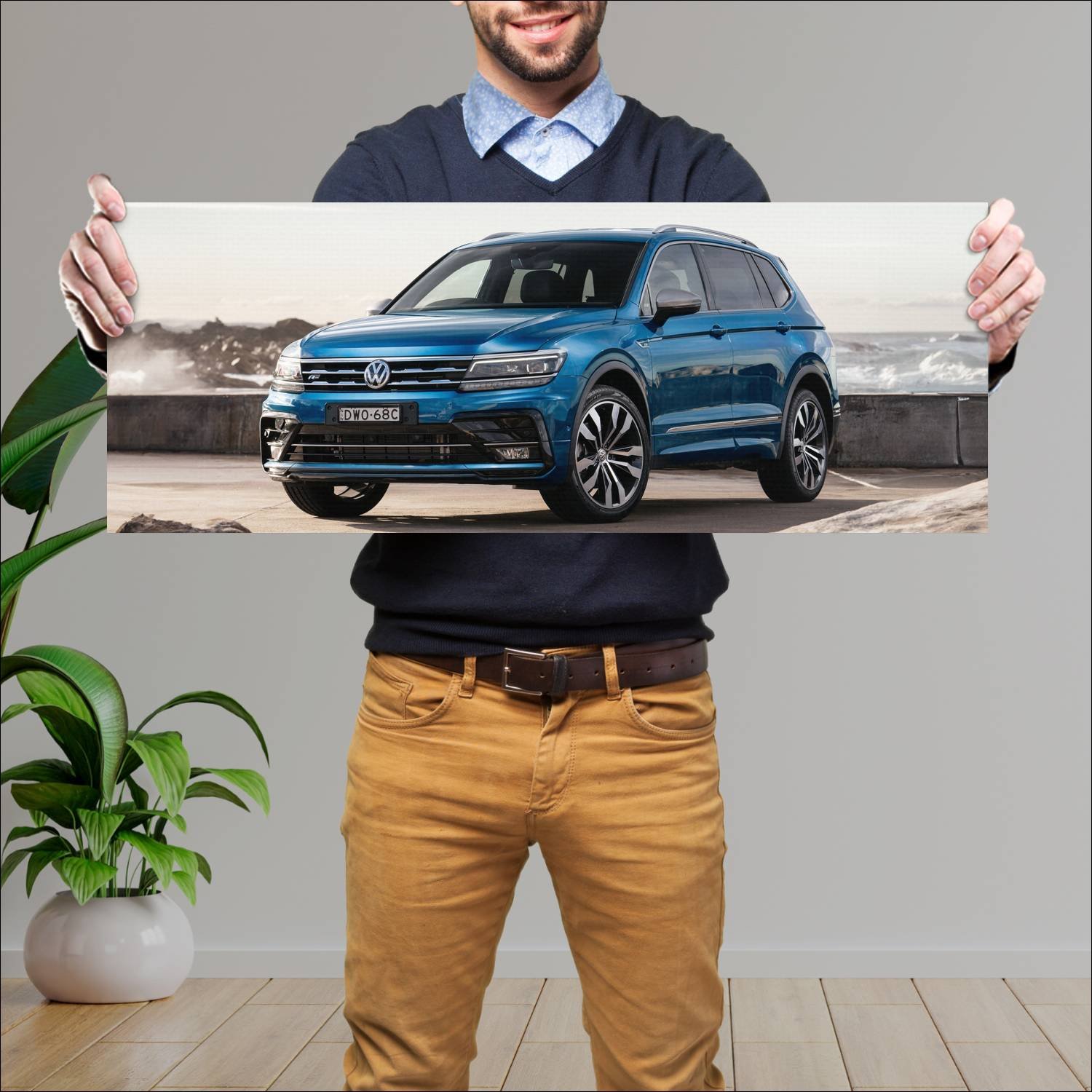 Cuadro grande 30x80cm 2018 volkswagen tiguan allsp 610 Volkswagen