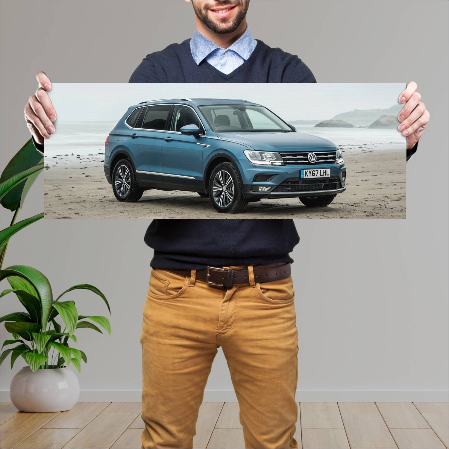 Cuadro grande 30x80cm 2018 volkswagen tiguan allsp 611 Volkswagen