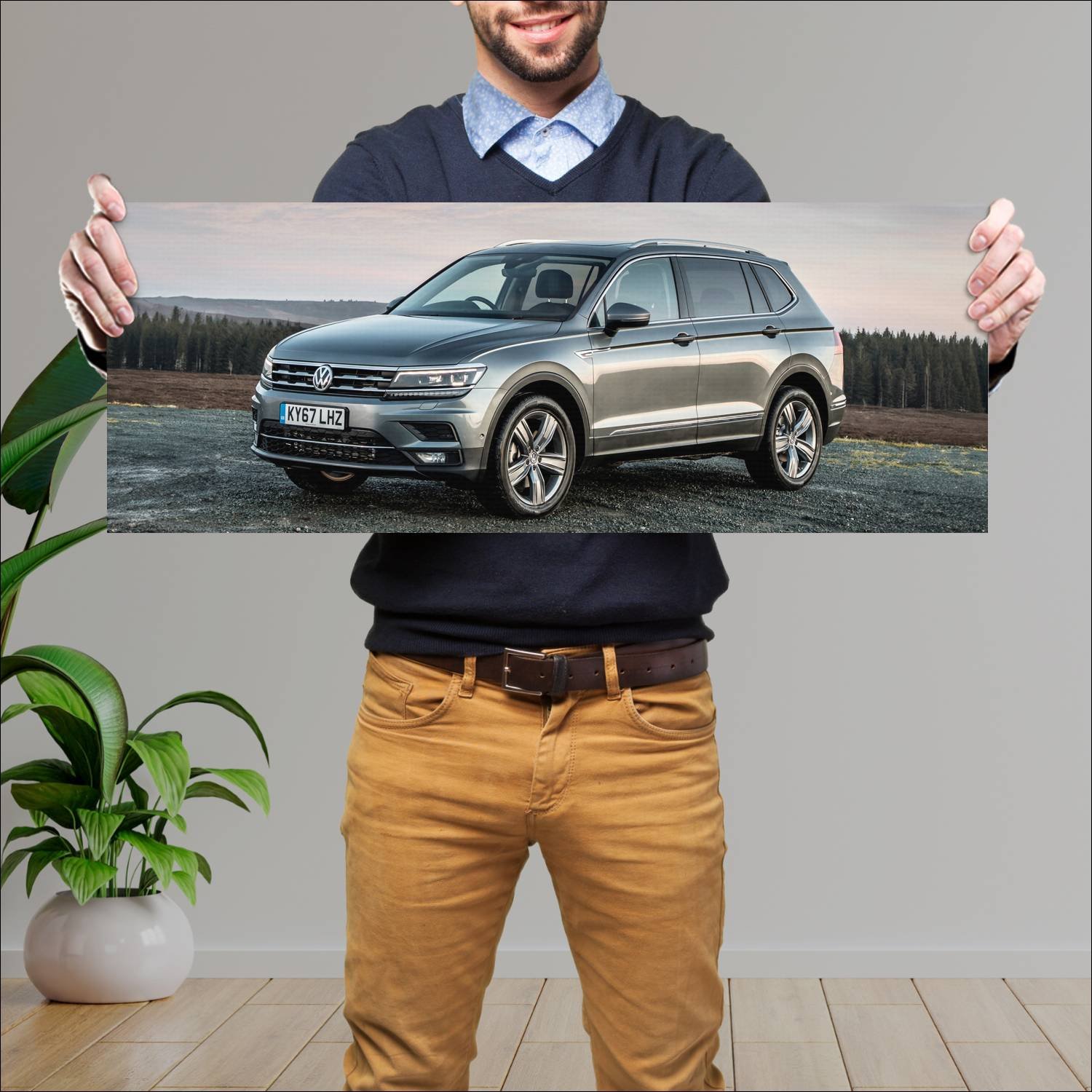 Cuadro grande 30x80cm 2018 volkswagen tiguan allsp 612 Volkswagen