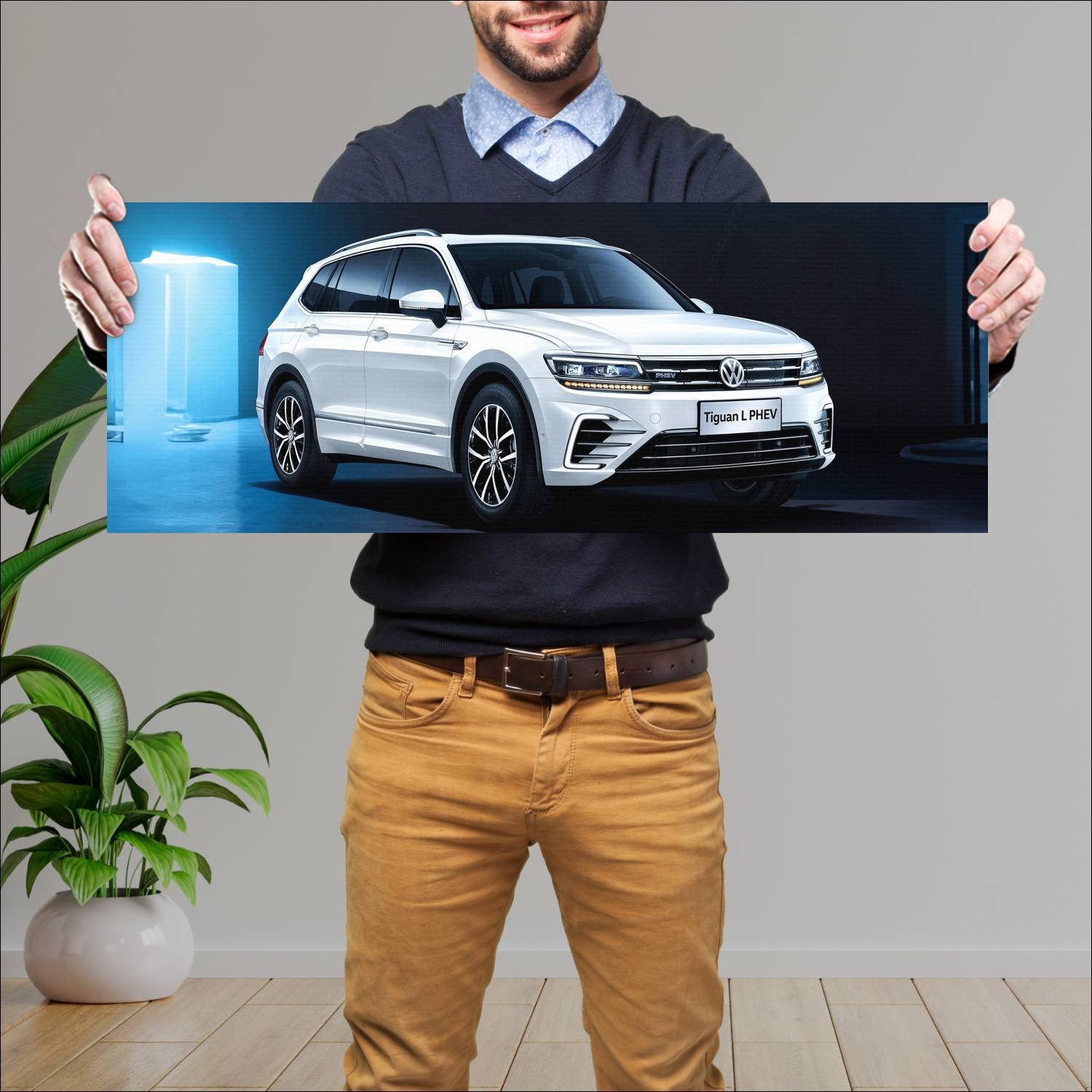 Cuadro grande 30x80cm 2018 volkswagen tiguan l phe 613 Volkswagen