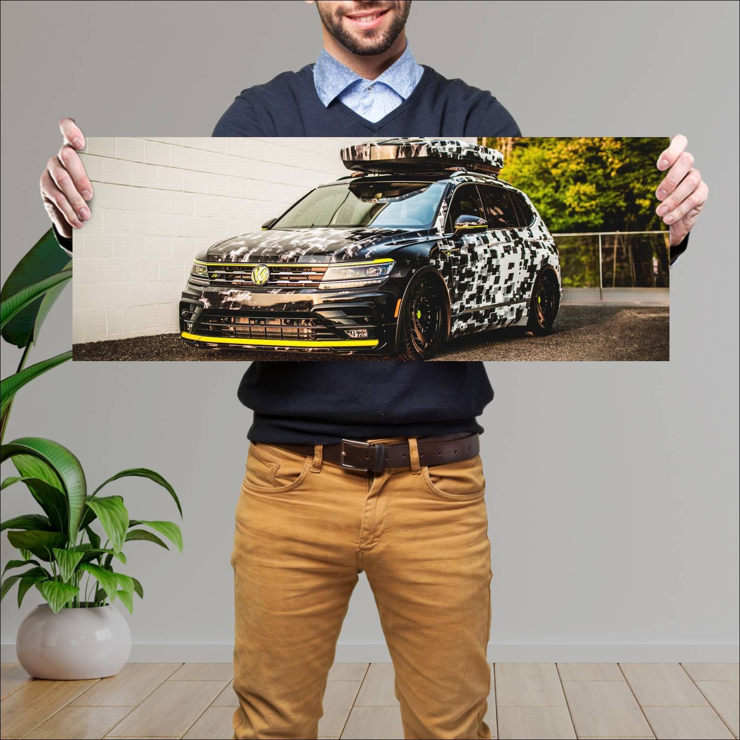 Cuadro grande 30x80cm 2018 volkswagen tiguan r lin 615 Volkswagen