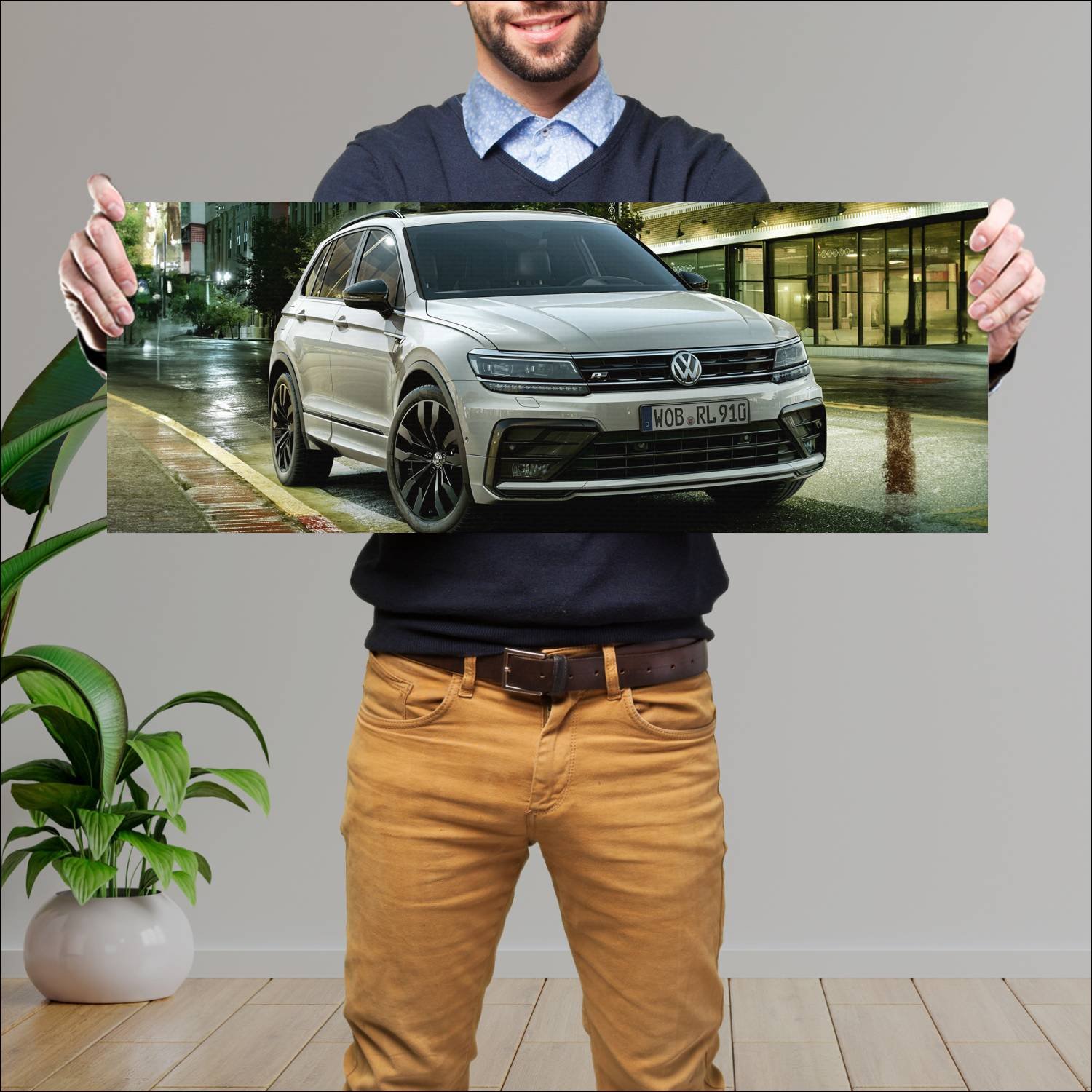Cuadro grande 30x80cm 2018 volkswagen tiguan r lin 616 Volkswagen